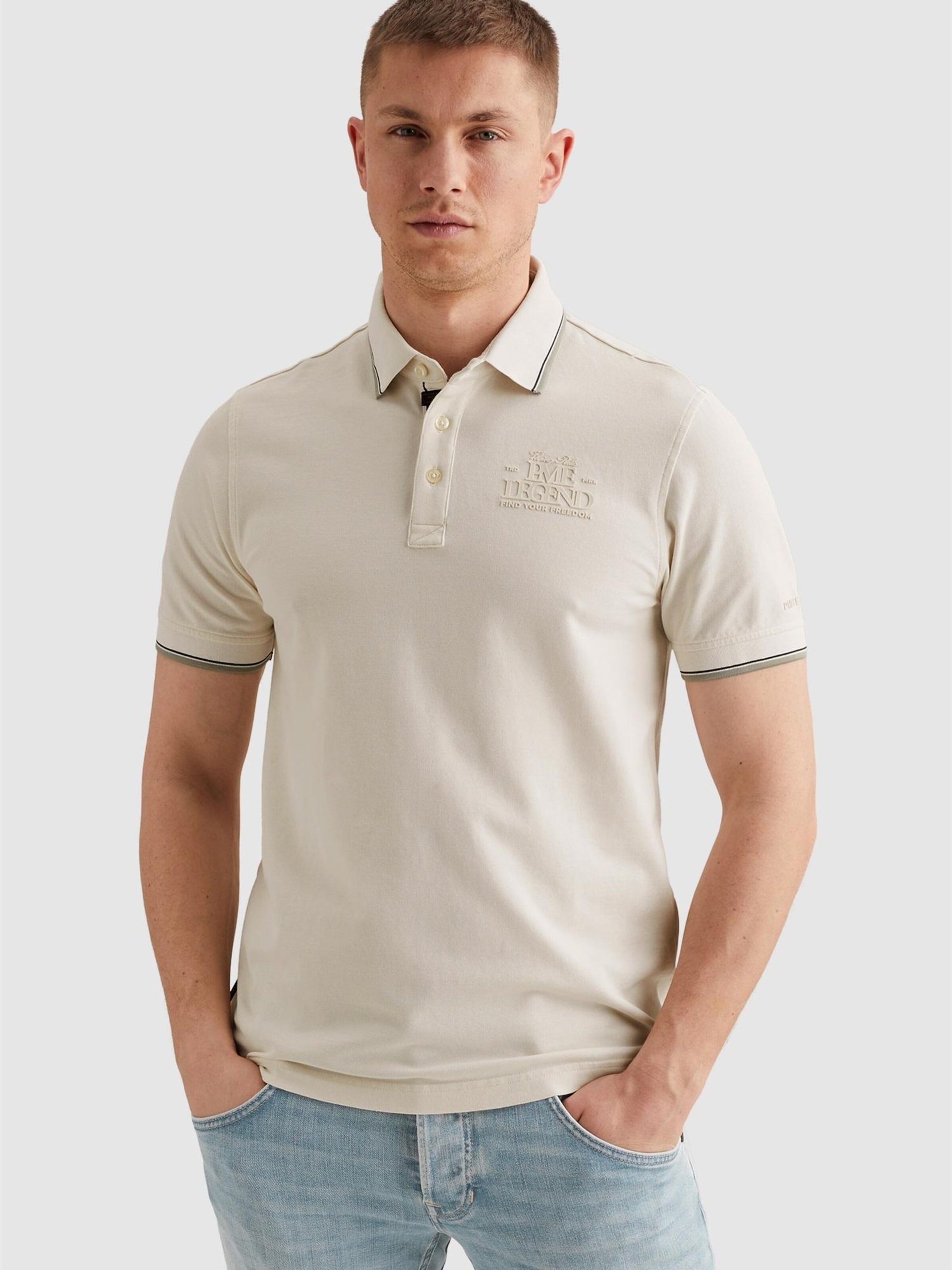 PME Legend T-shirt 'Polo shirt in piqué with artwork' herr