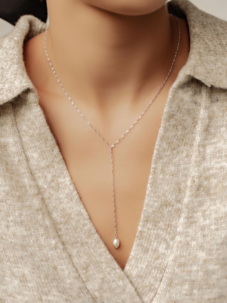 Hey Happiness Kette 'Pearl Drop' Damen Größe Onesize silber