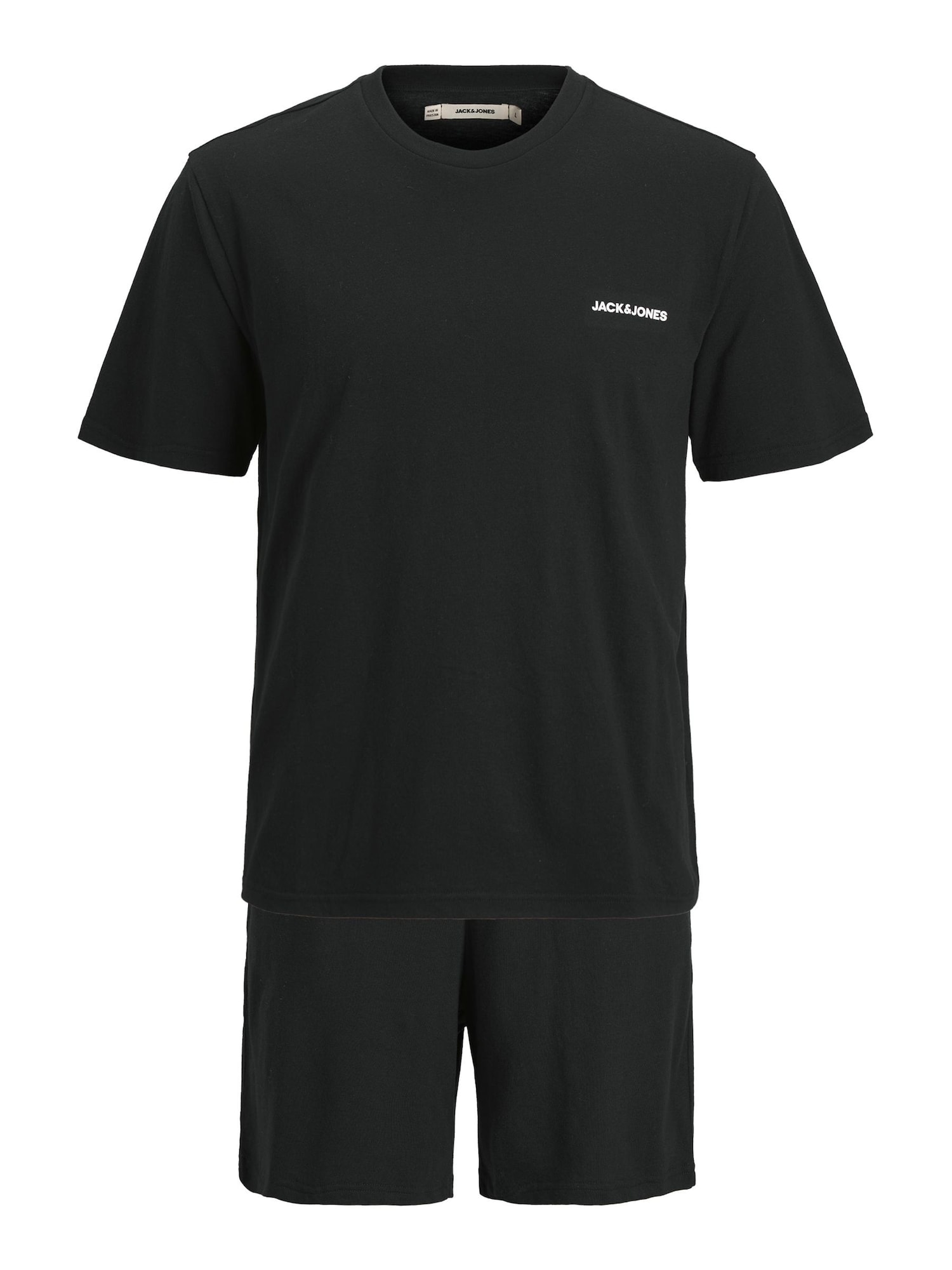 JACK & JONES Rövid pizsama 'JACEVEREST'  fekete / fehér akciós termékkép 1