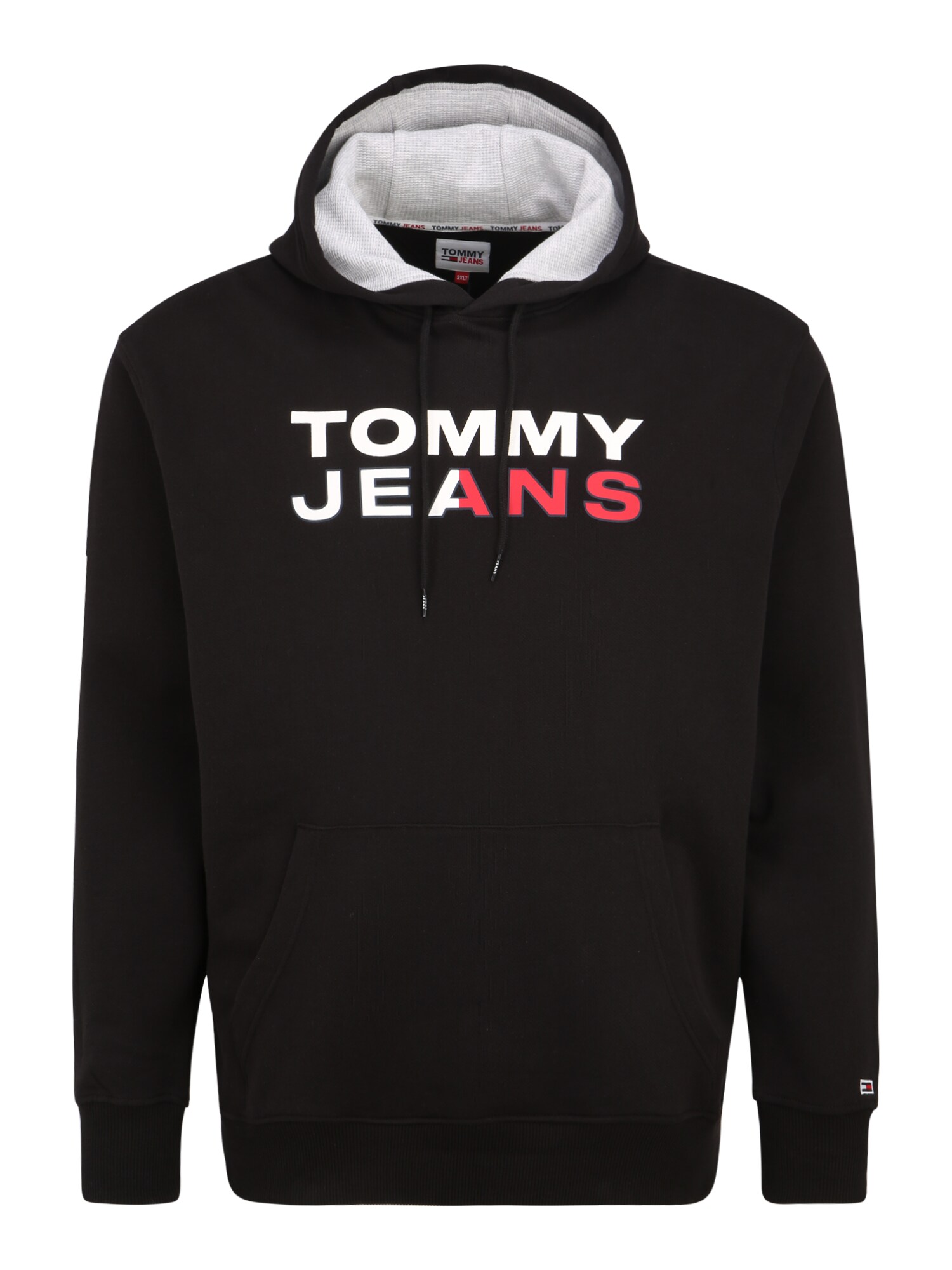 Tommy Jeans Plus Džemperis juoda / balta / raudona