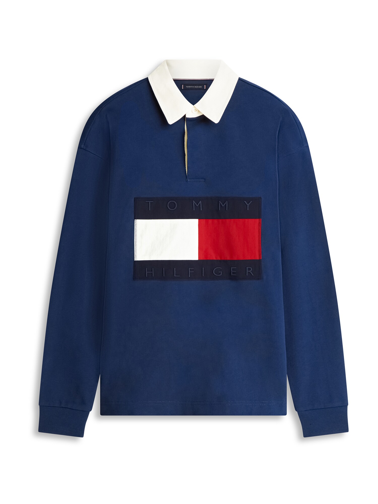 TOMMY HILFIGER Bluză de molton  bleumarin / roșu / alb