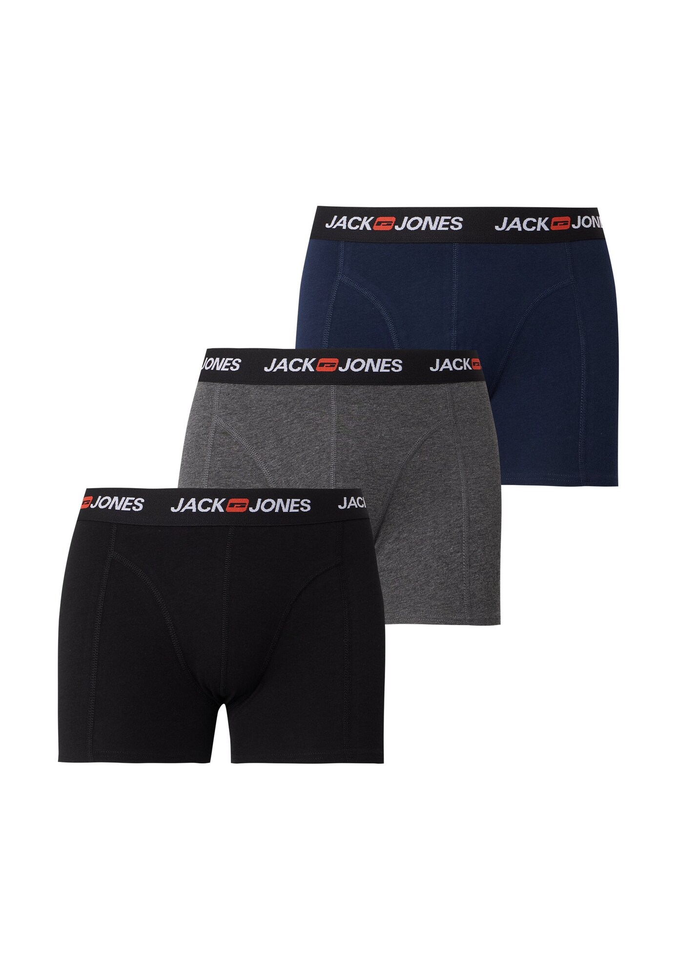 JACK & JONES Boxeri JACCORP bleumarin / gri închis / negru