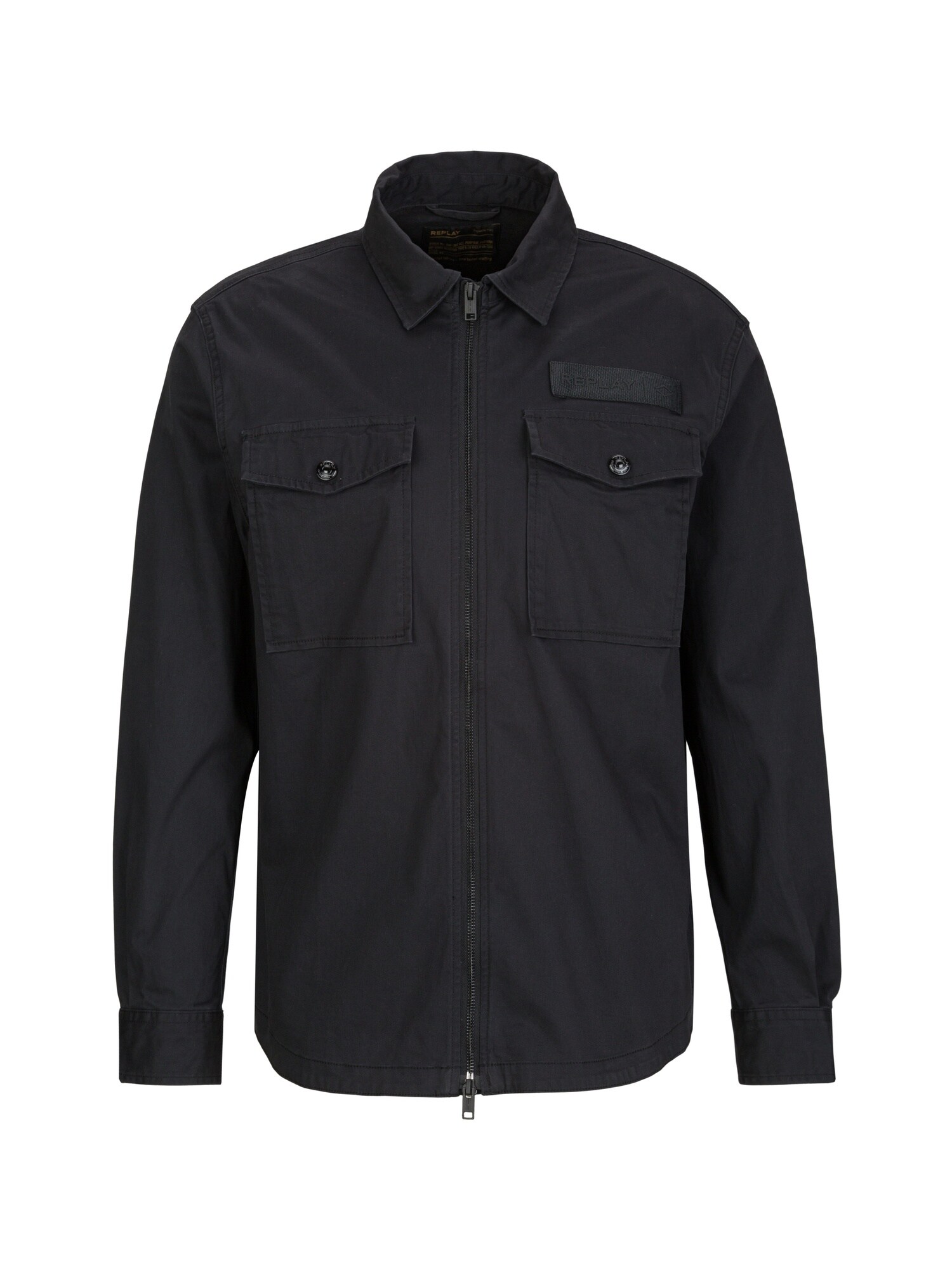 REPLAY Cămașă  Comfort Cotton Satin  gri