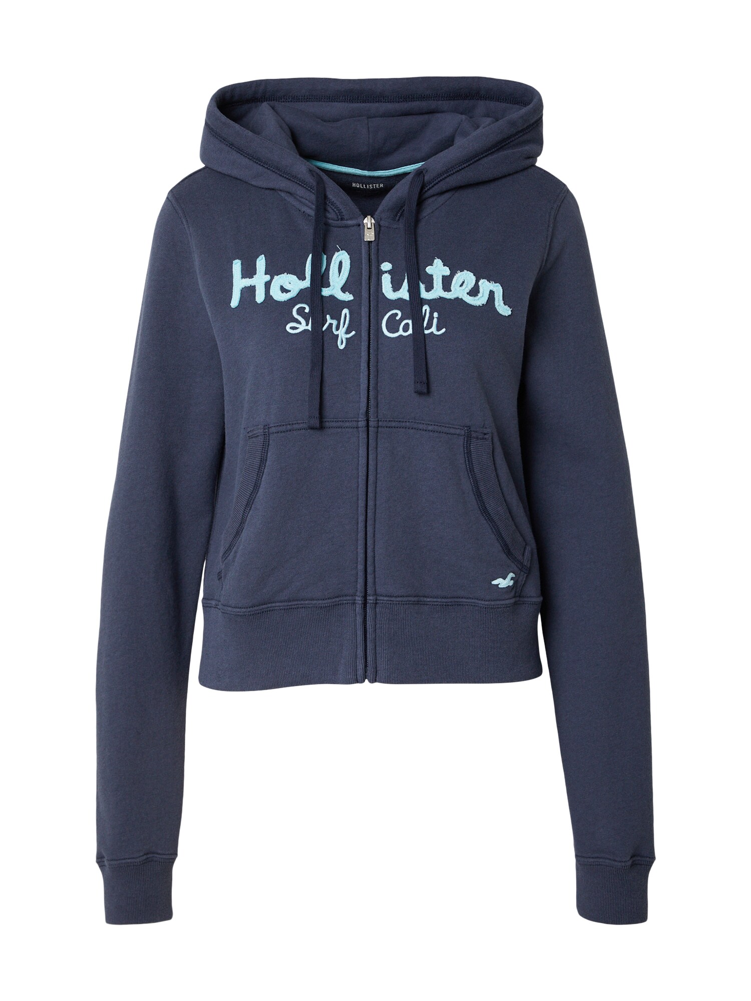 HOLLISTER Tepláková bunda 'HERITAGE'  námornícka modrá / svetlomodrá