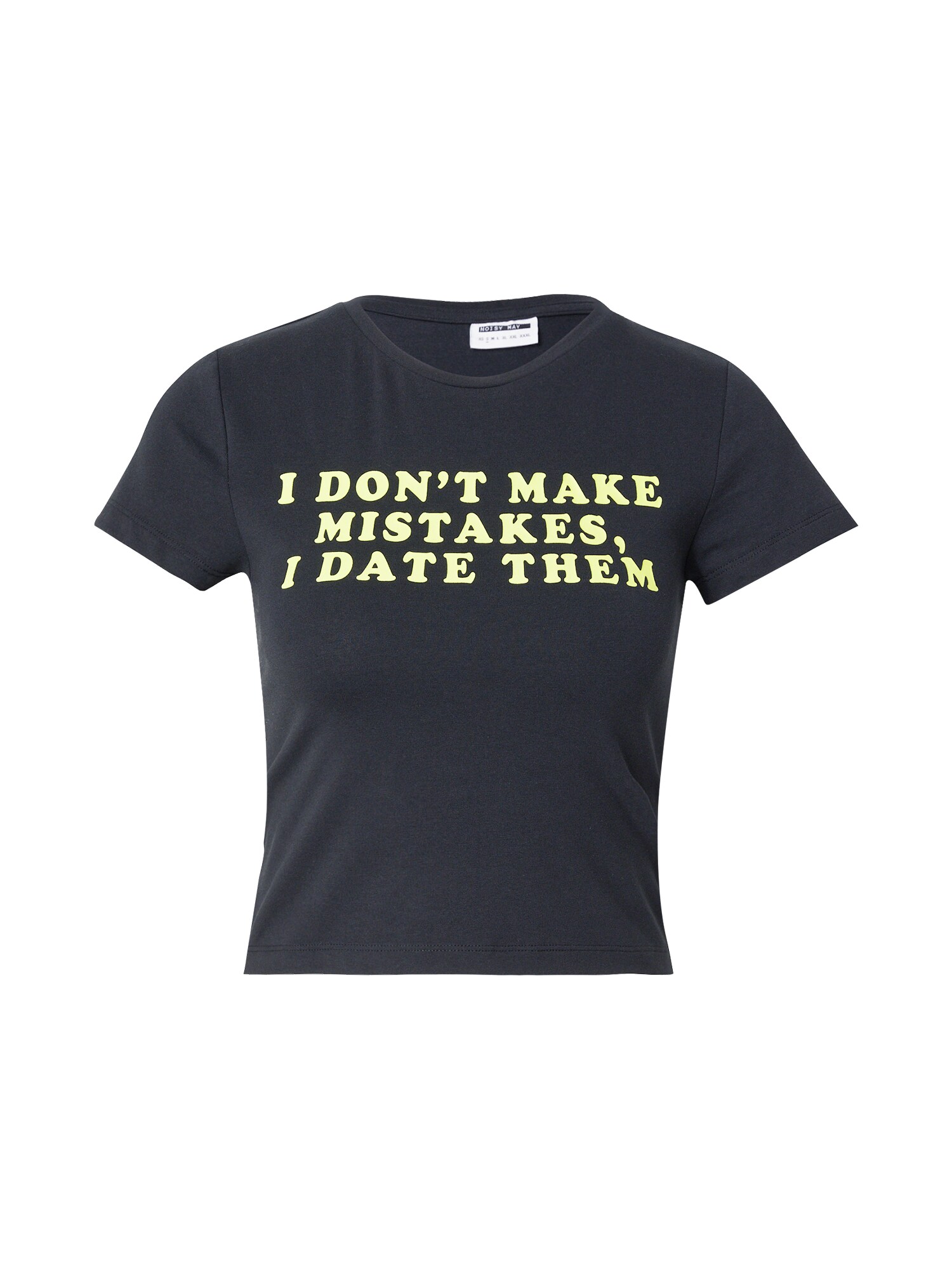 Noisy may Tricou NMMOLLY  galben citron / negru
