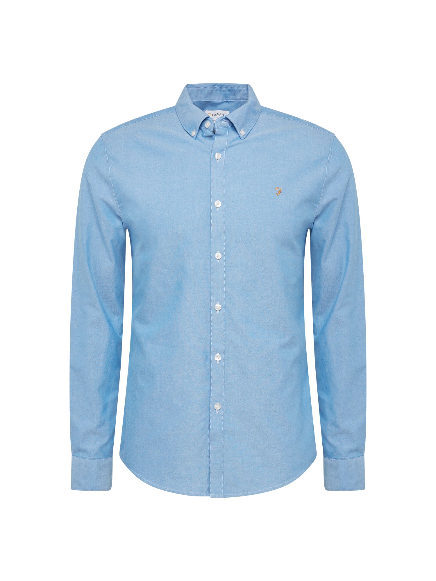 FARAH Camisa 'BREWER'  azul claro / amarelo dourado