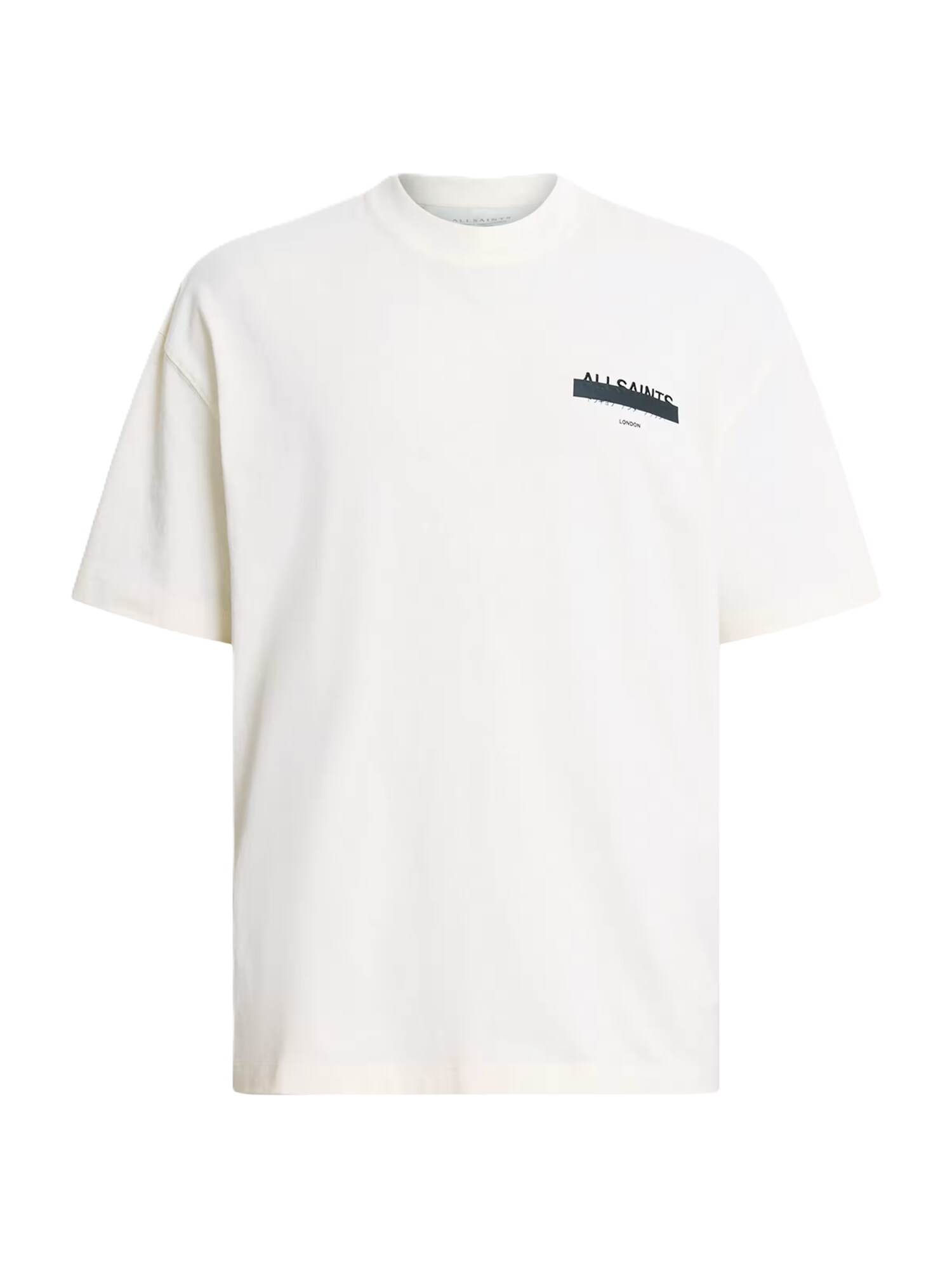 AllSaints Tricou REDACT negru / alb