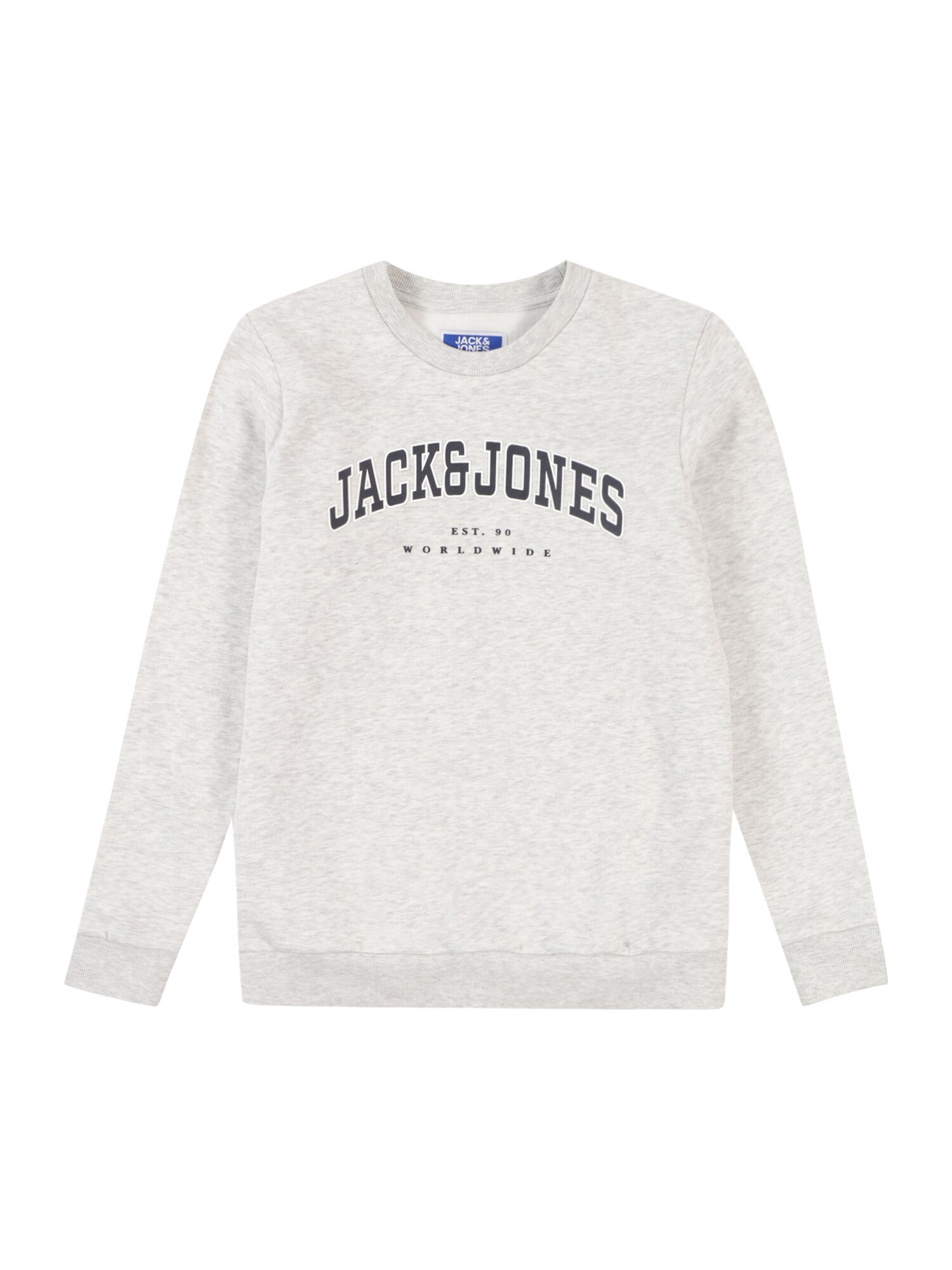 Jack & Jones Junior Bluză de molton  albastru noapte / gri amestecat / alb
