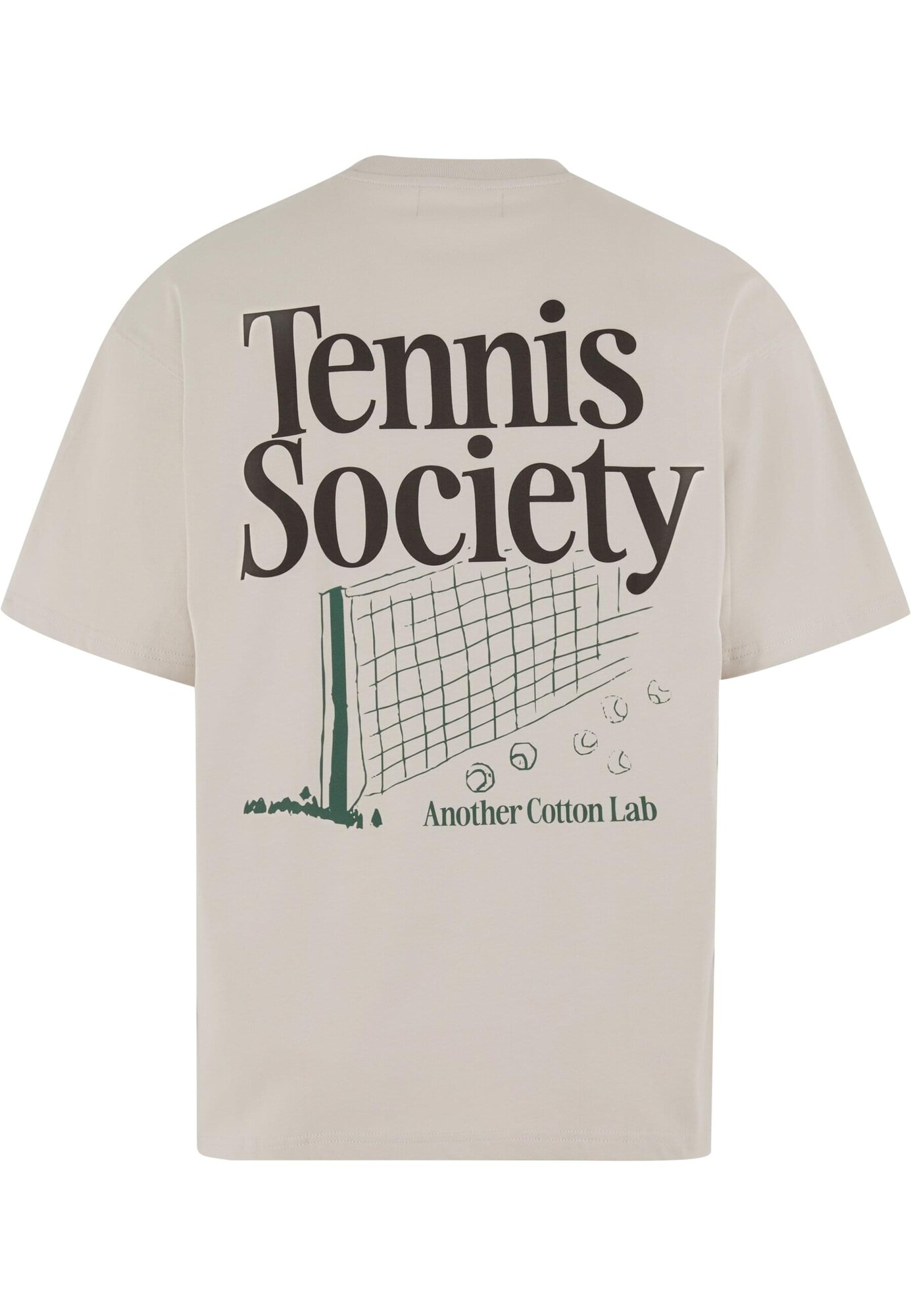 Another Cotton Lab Póló 'Tennis Society'  bézs / fenyő / fekete termék 2. képe