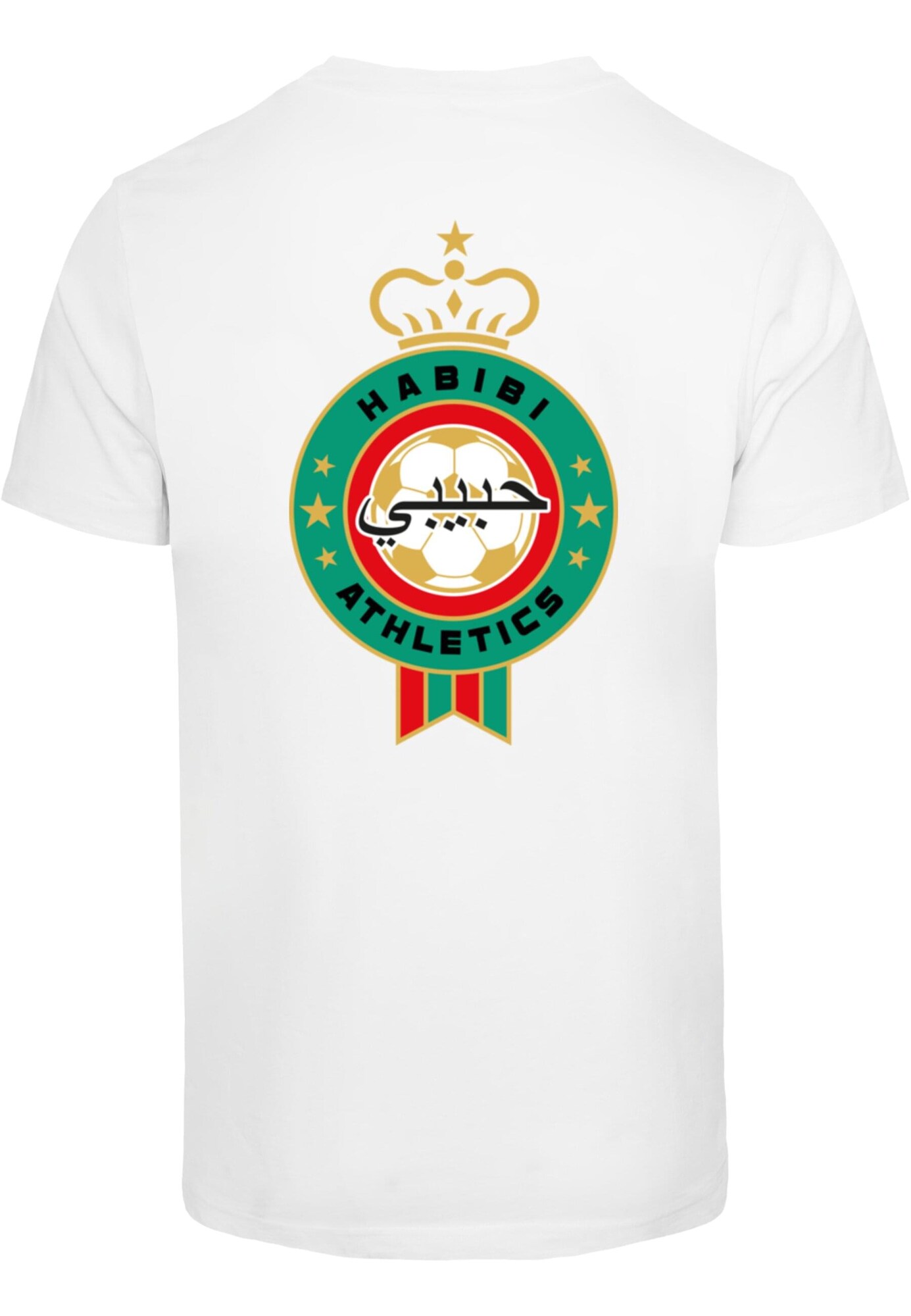Mister Tee Póló 'Habibi'  aranysárga / jáde / piros / fehér termék 2. képe