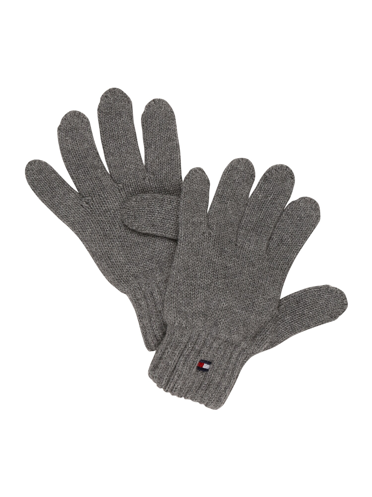 TOMMY HILFIGER Pirštinės  pilka / balta / raudona / tamsiai mėlyna