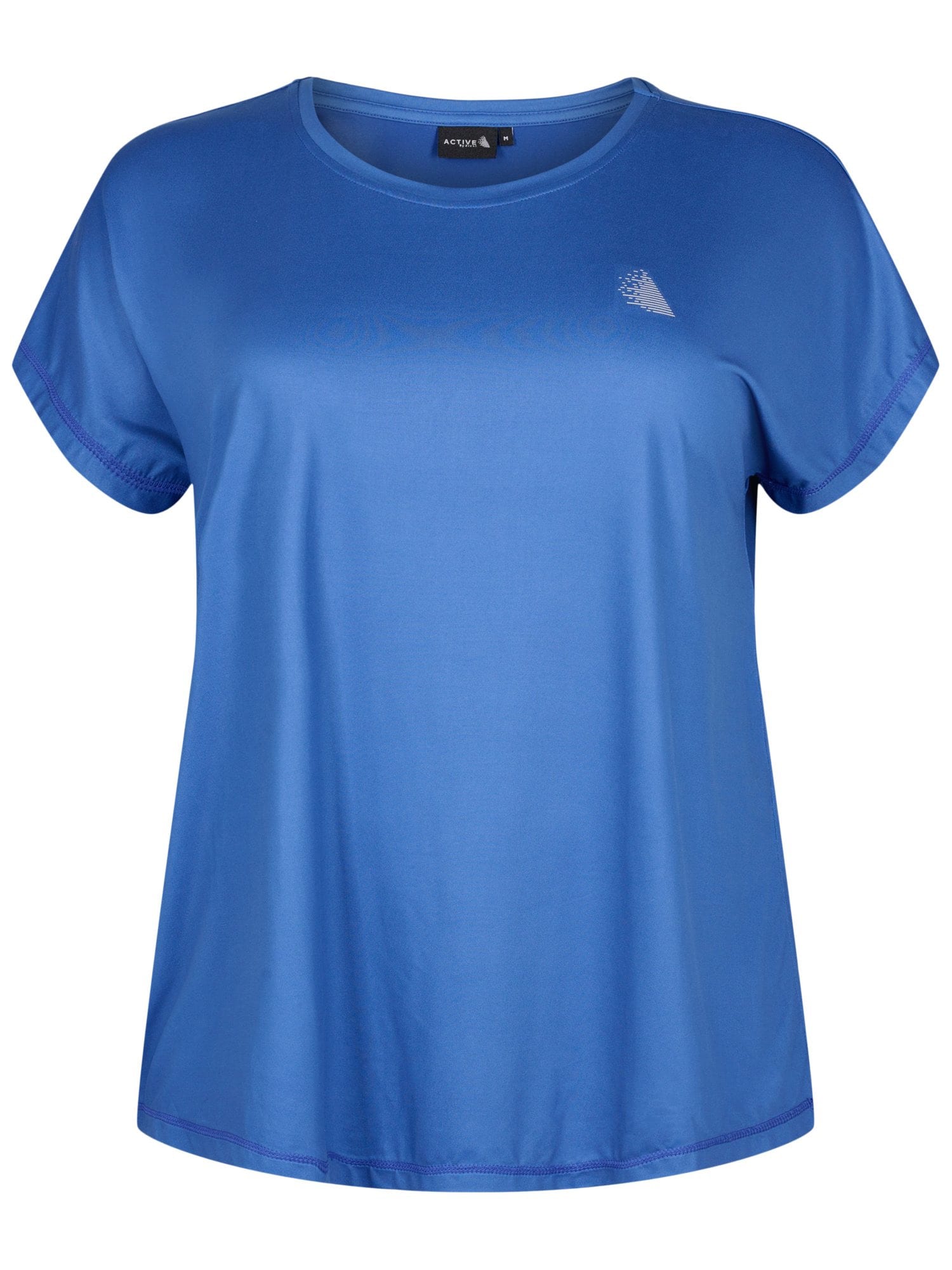Active by Zizzi Sportiniai marškinėliai 'Abasic' mėlyna / balta