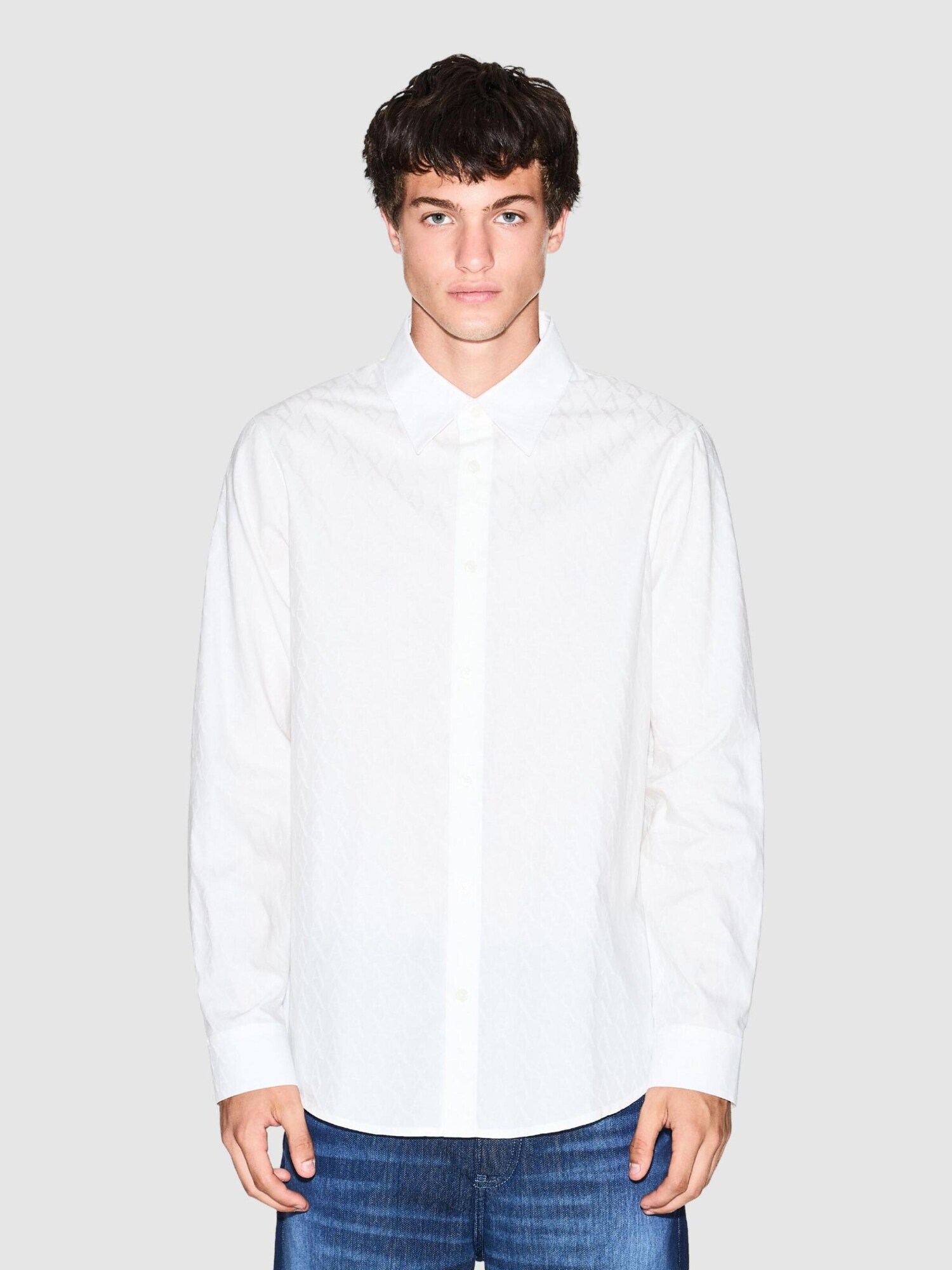 ARMANI EXCHANGE Camisa 'Camicie' offwhite – imagen 3
