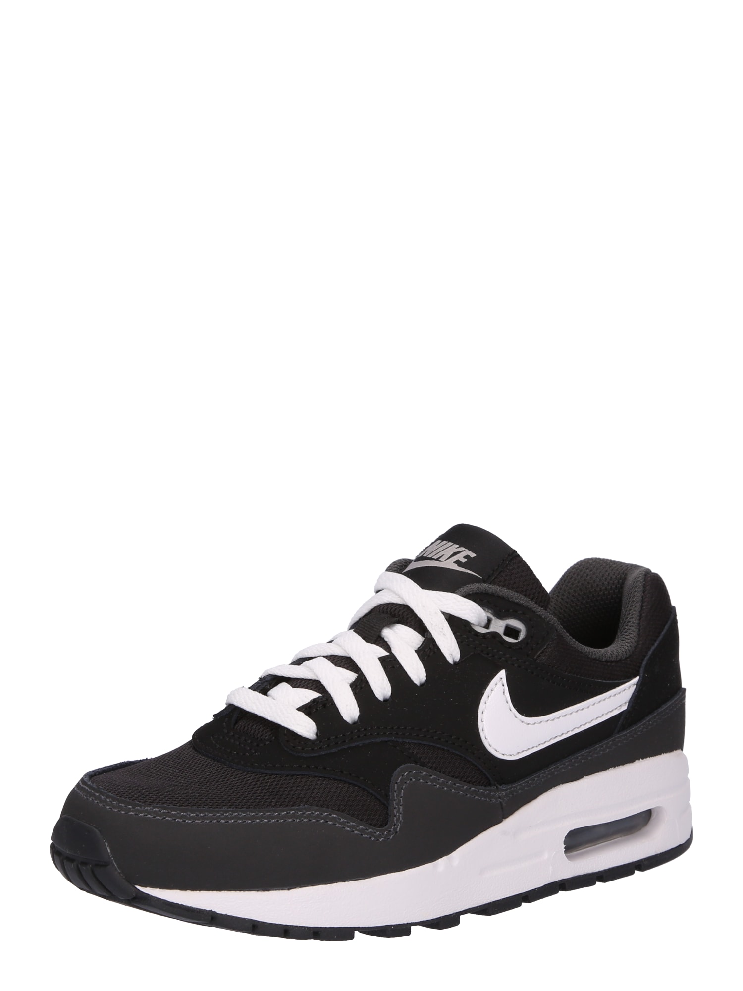 Nike Sportswear Sportcipő 'Air Max 1'  ezüstszürke / fekete / fehér