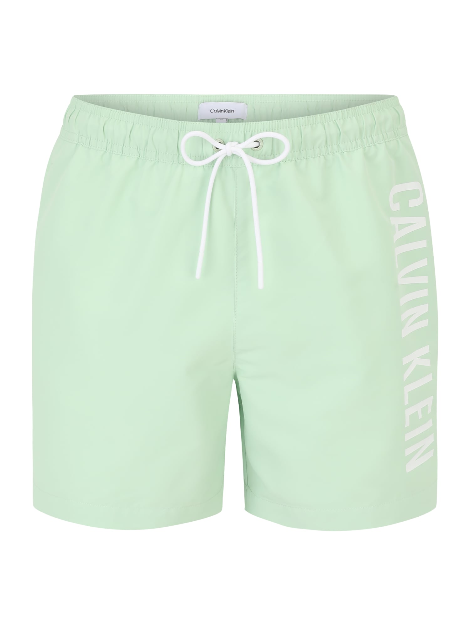 Calvin Klein Swimwear Plavecké šortky 'Intense Power'  pastelovo zelená / šedobiela