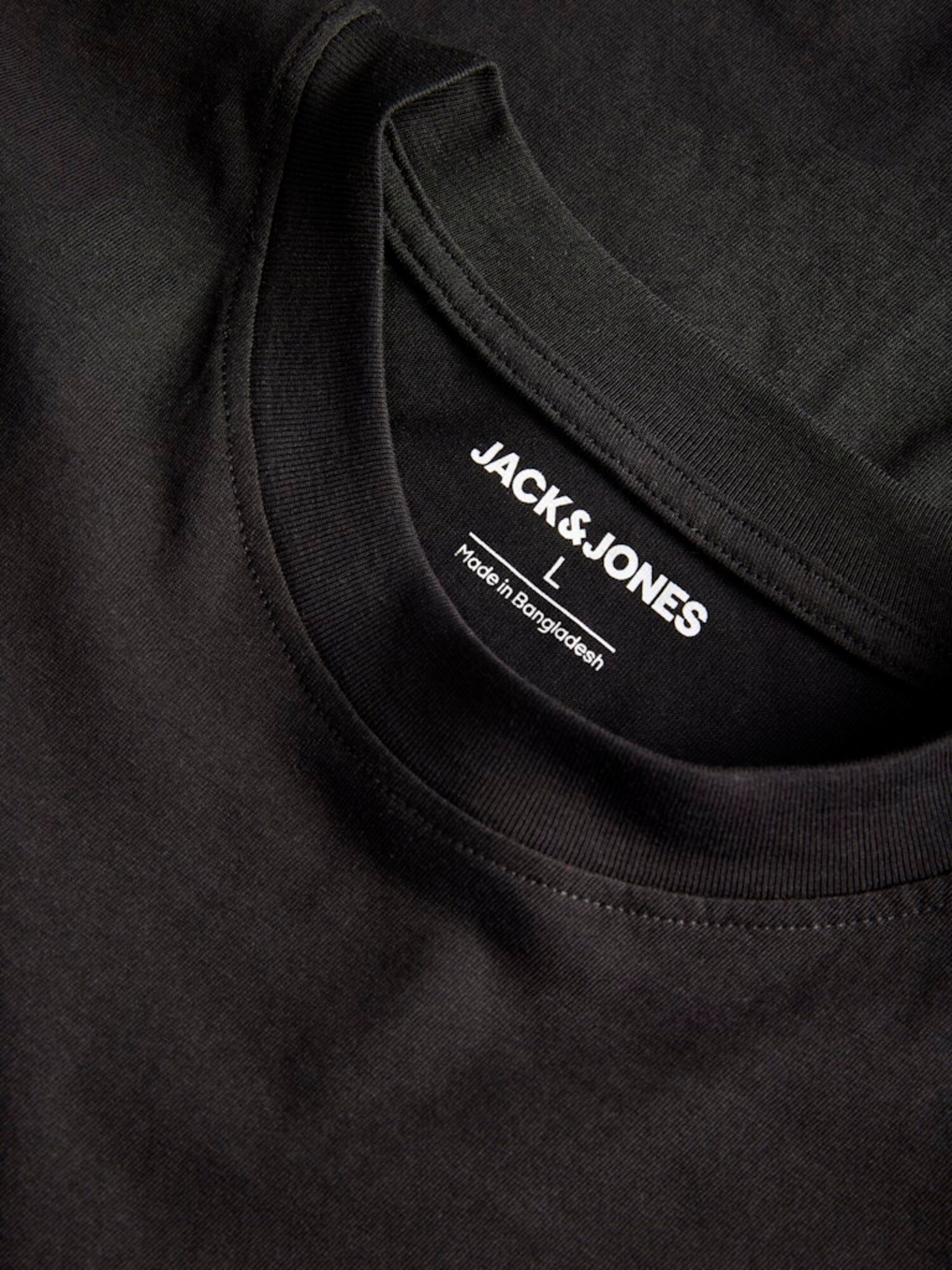 JACK & JONES Póló 'JJTUNE'  fekete / fehér termék 2. képe