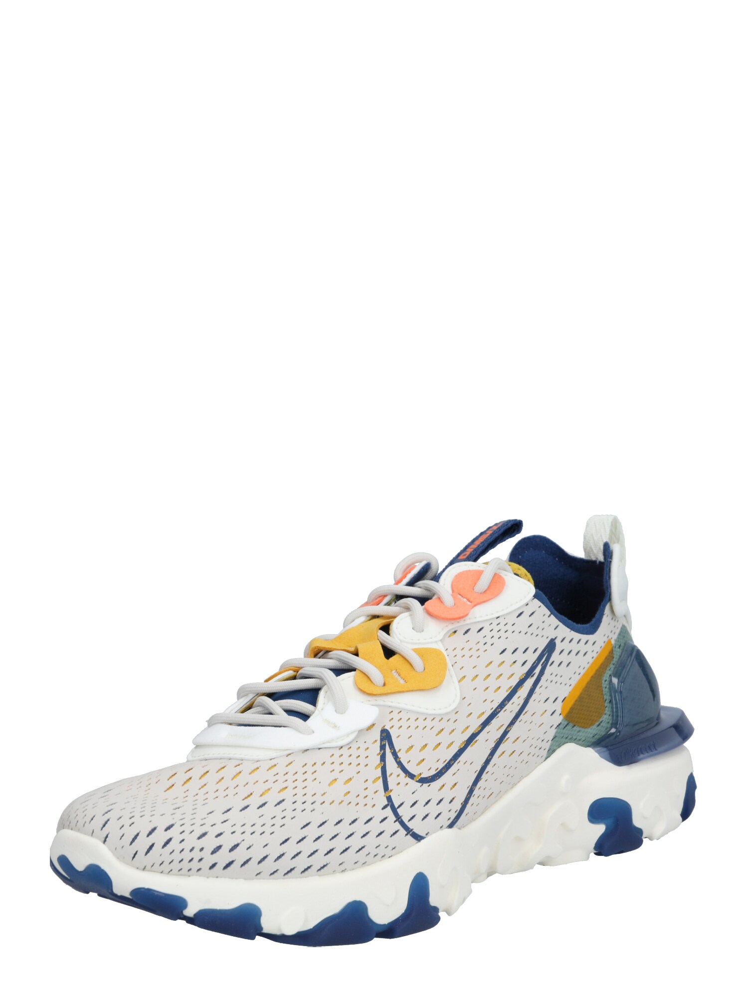 Nike Sportswear Sportbačiai be auliuko 'React Vision'  smėlio / mėlyna / aukso geltonumo spalva