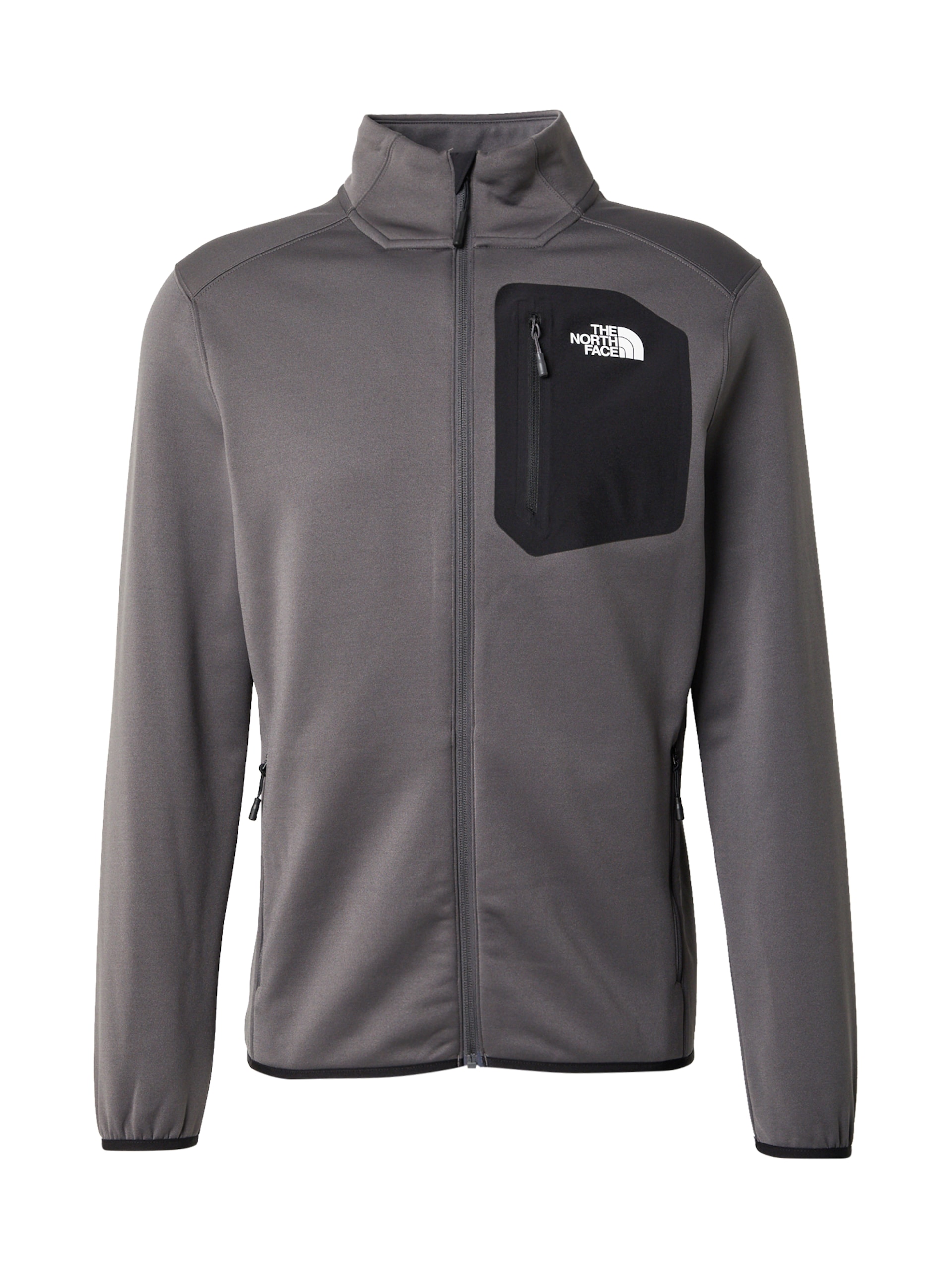 THE NORTH FACE Funktionsfleecejacka 'CREST' grå / svart herr