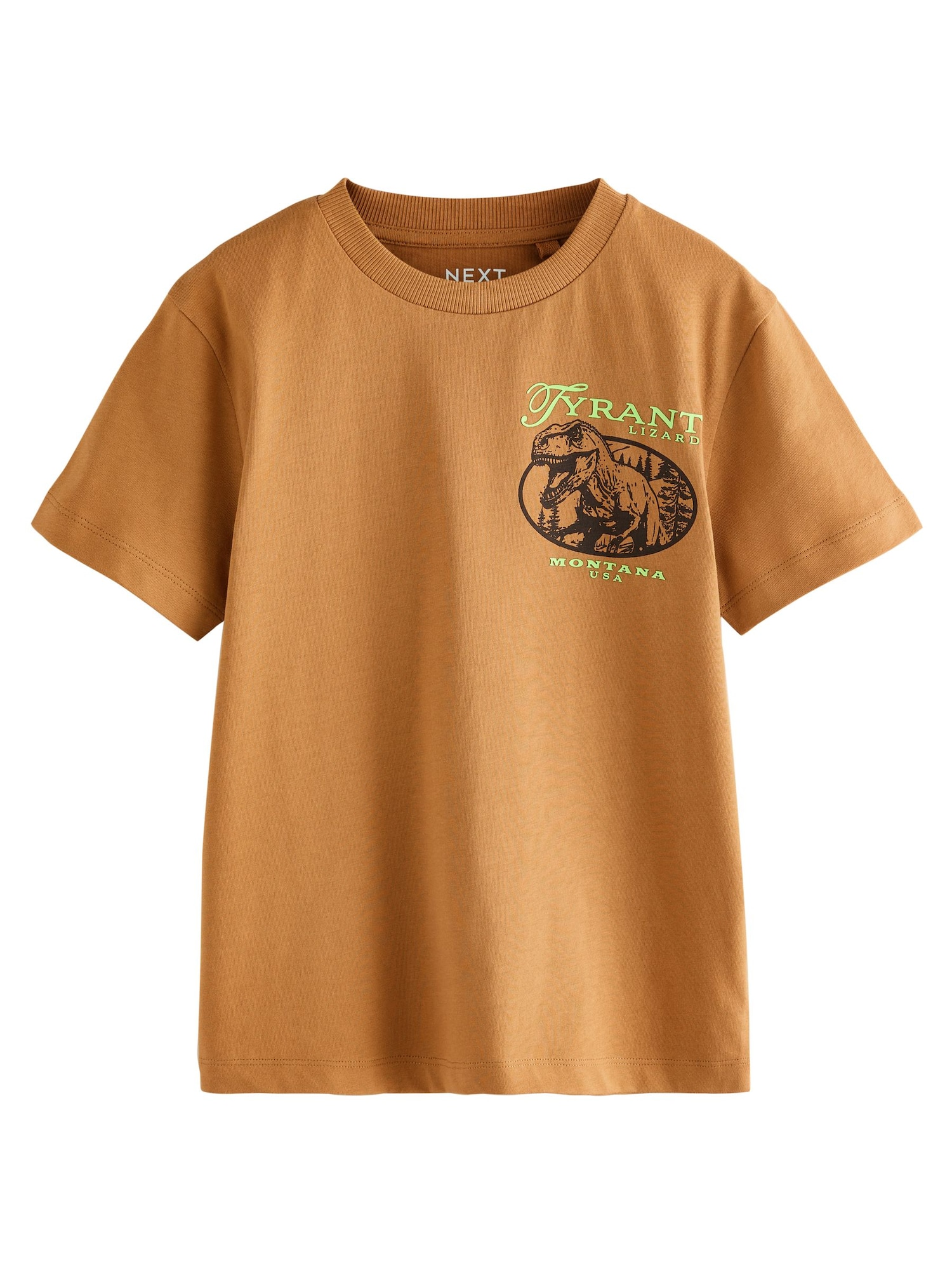 Next Tricou  maro pueblo / maro închis / verde deschis