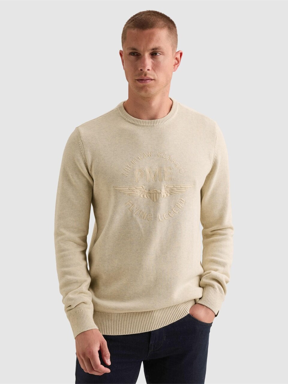 Tröja 'Pullover with crewneck and artwork'