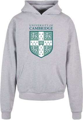 Merchcode Sweatshirt ‘University Of Cambridge’ Grijs gemêleerd / Pastelgroen / Wit