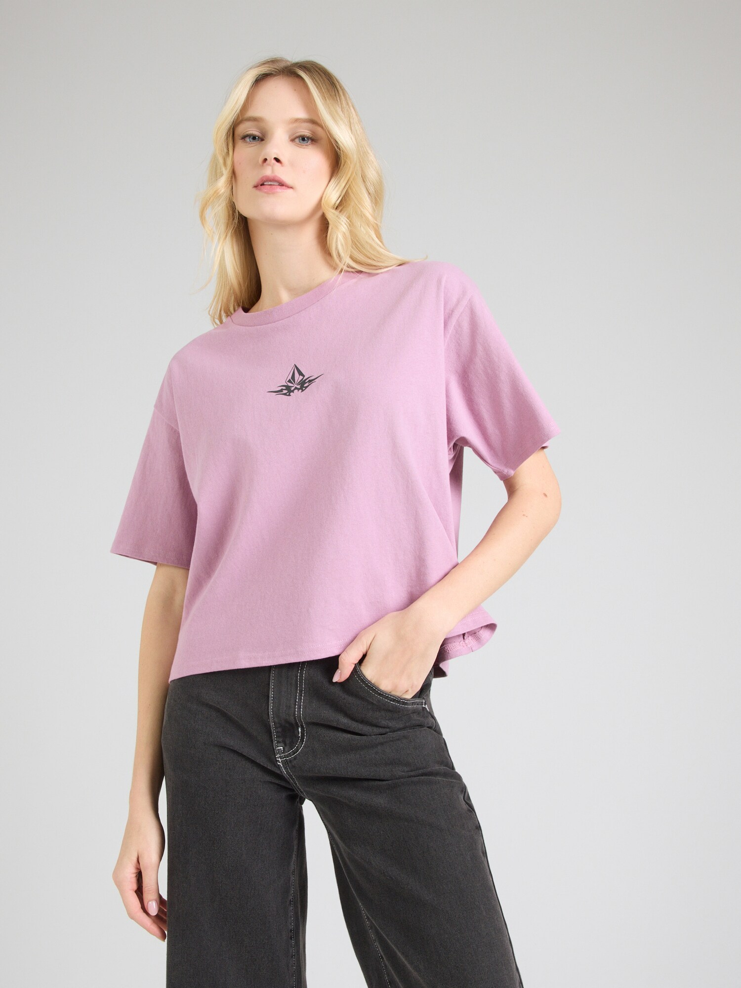Volcom Tričko 'BLISS'  staroružová / čierna (obrázok 3)