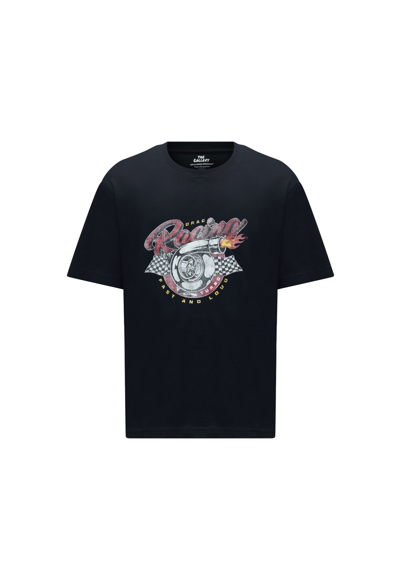 JACK & JONES Tricou JORRETRO ACTION MOVIE galben lămâie / roși aprins / negru / alb murdar