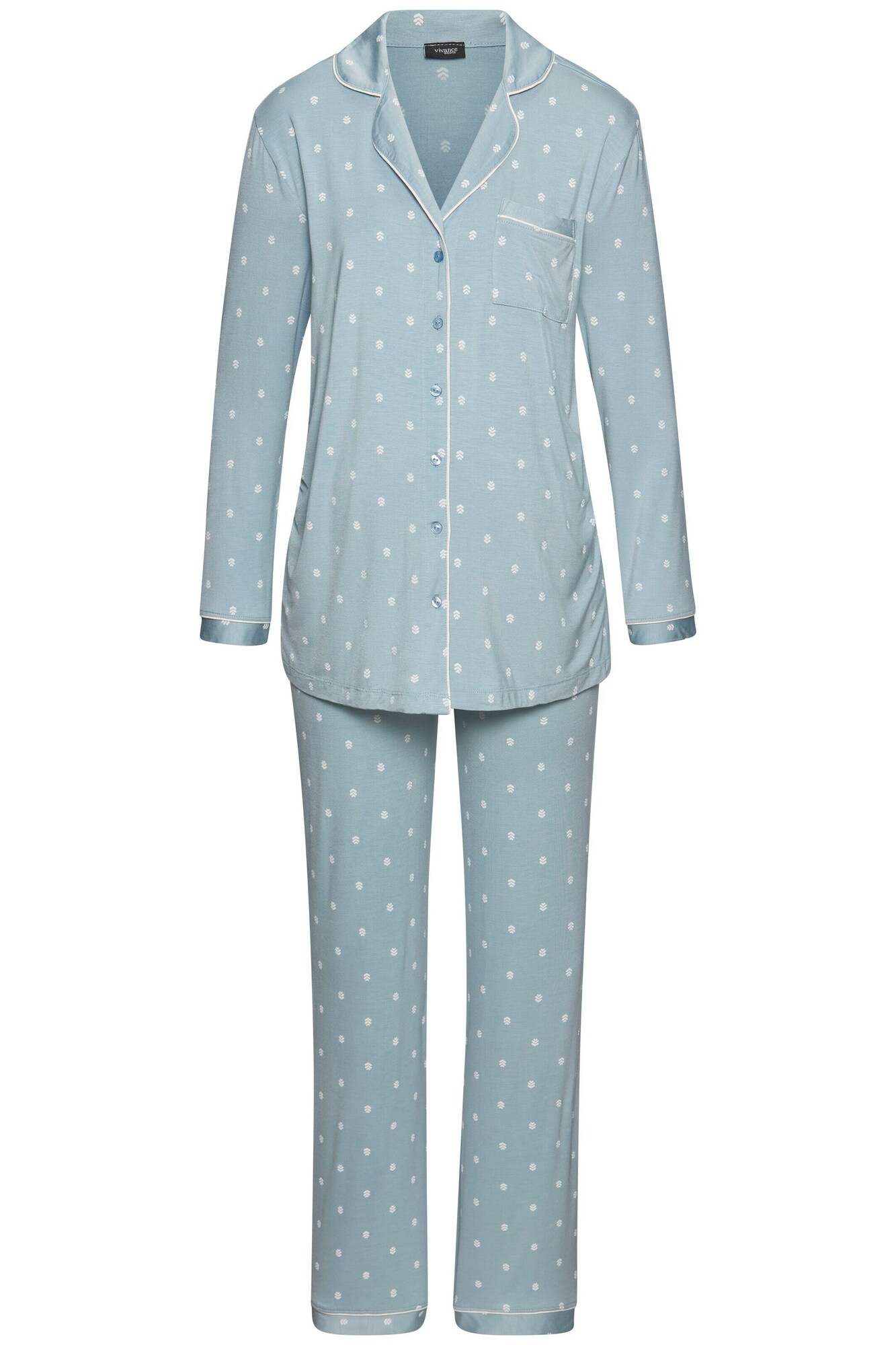 VIVANCE Pijama Dreams  albastru deschis / alb