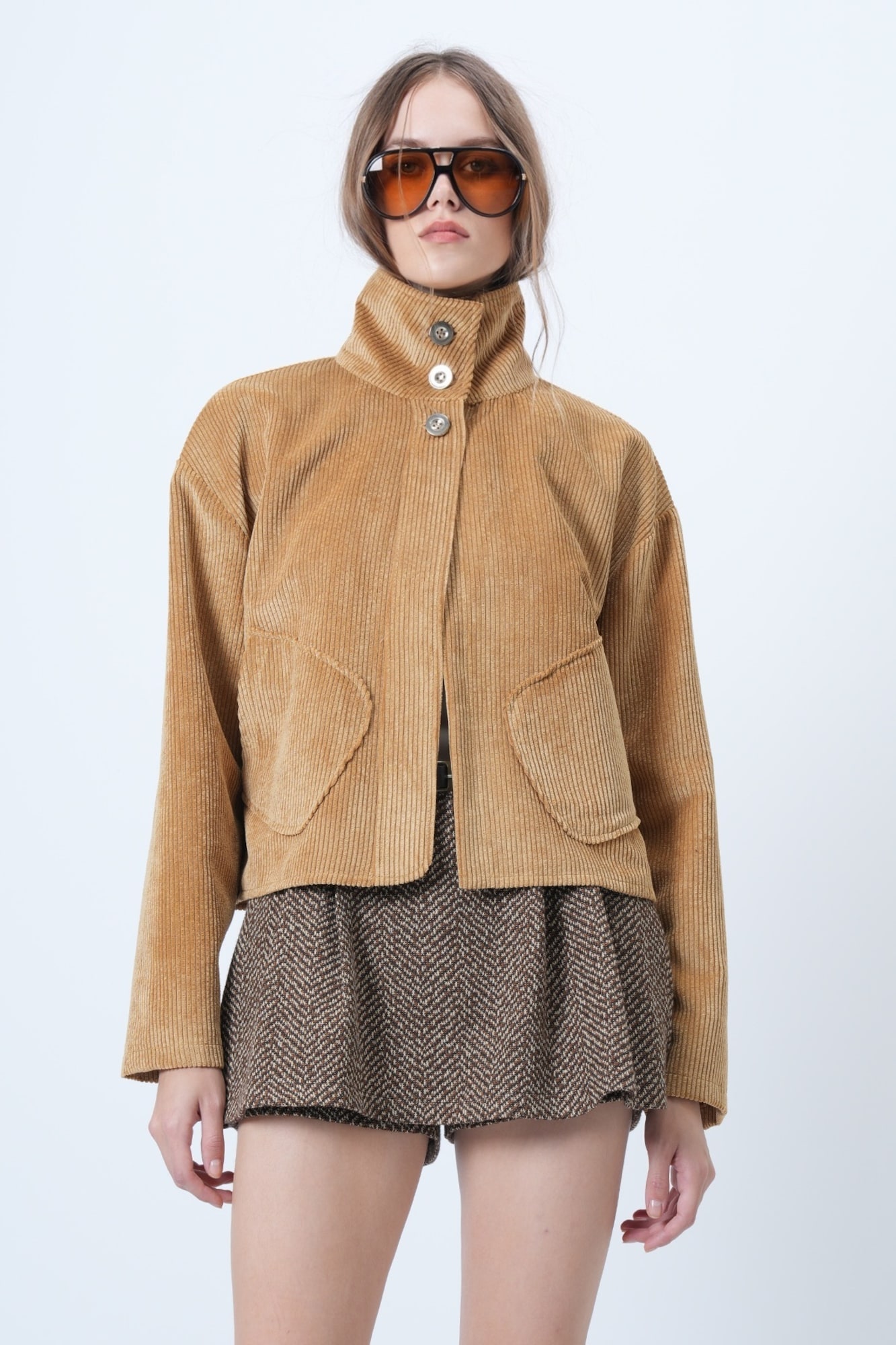 Trend Alaçatı Stili Chaqueta de entretiempo miel