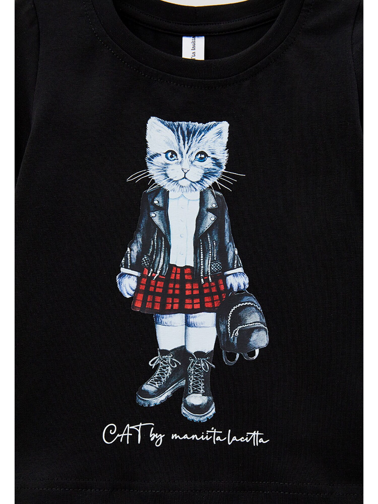 Thumbnail - CAT by Maniita Lacitta Shirt mit Katzenprint ROCKER CAT