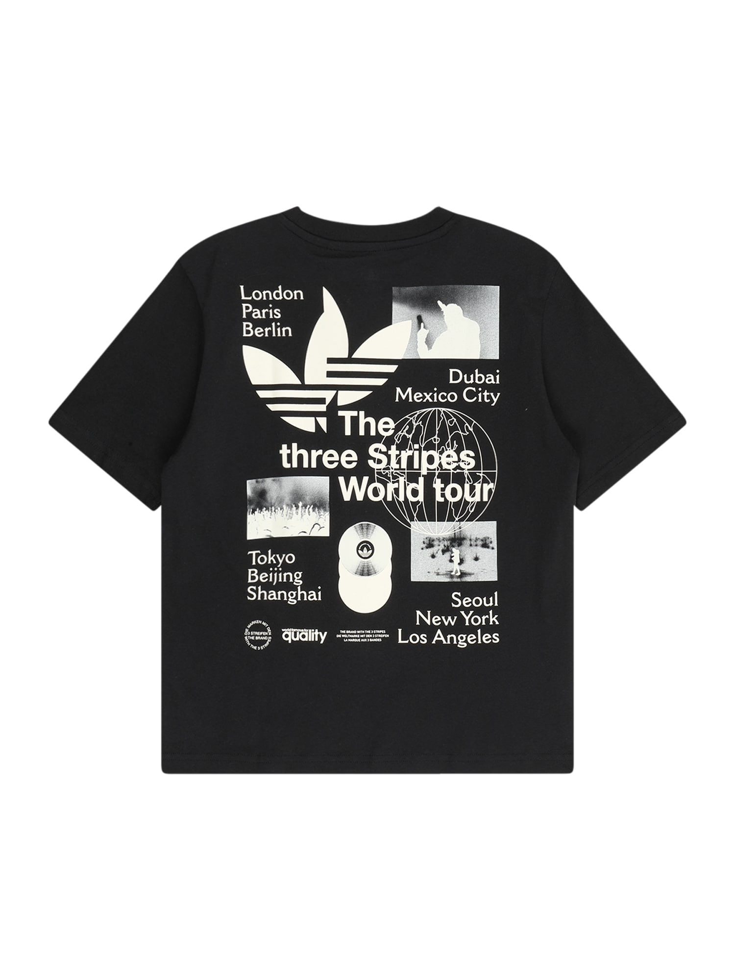 ADIDAS ORIGINALS Póló  fekete / gyapjúfehér termék 2. képe