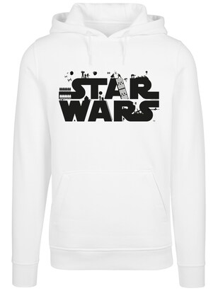 F4NT4STIC Sweatshirt ‘Star Wars Minimalis’ Zwart / Wit