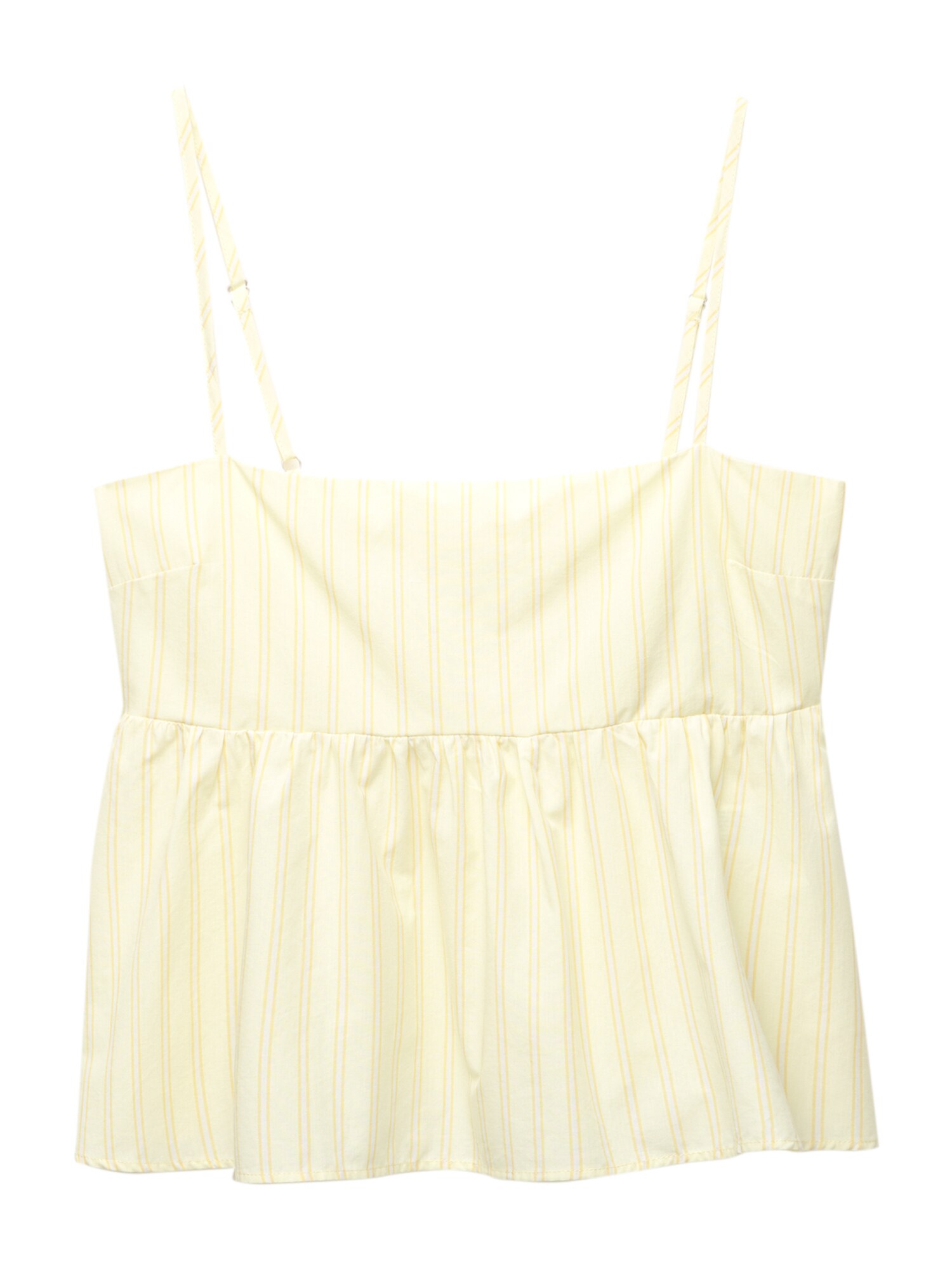 Pull&Bear Top  sárga / pasztellsárga / fehér akciós termékkép 1