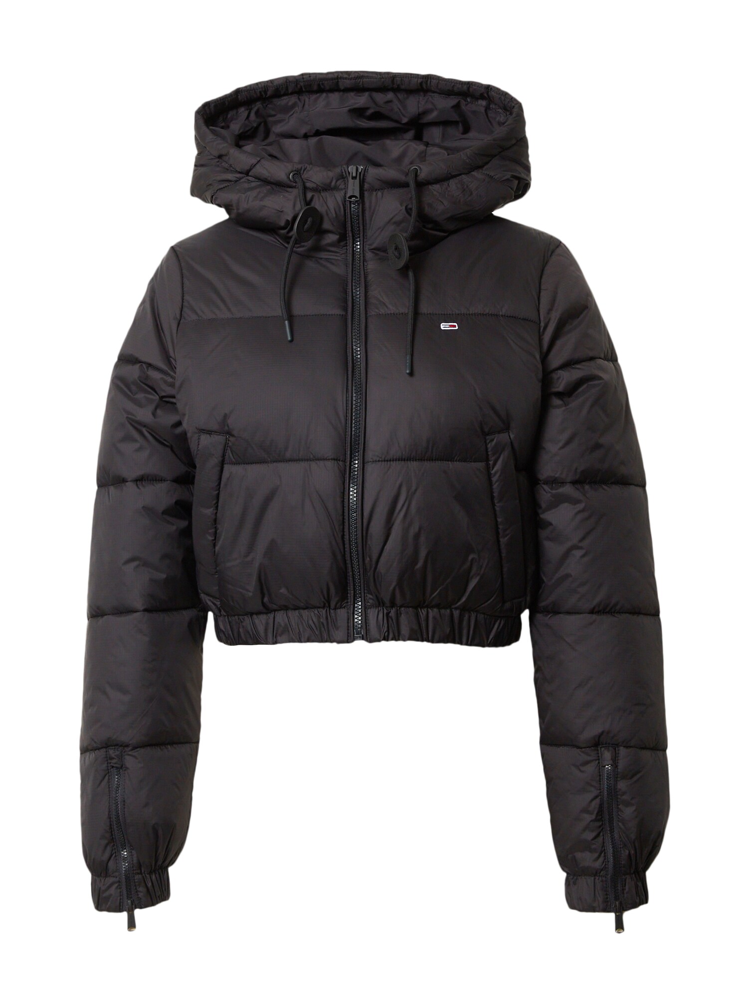 Tommy Jeans Prechodná bunda  čierna