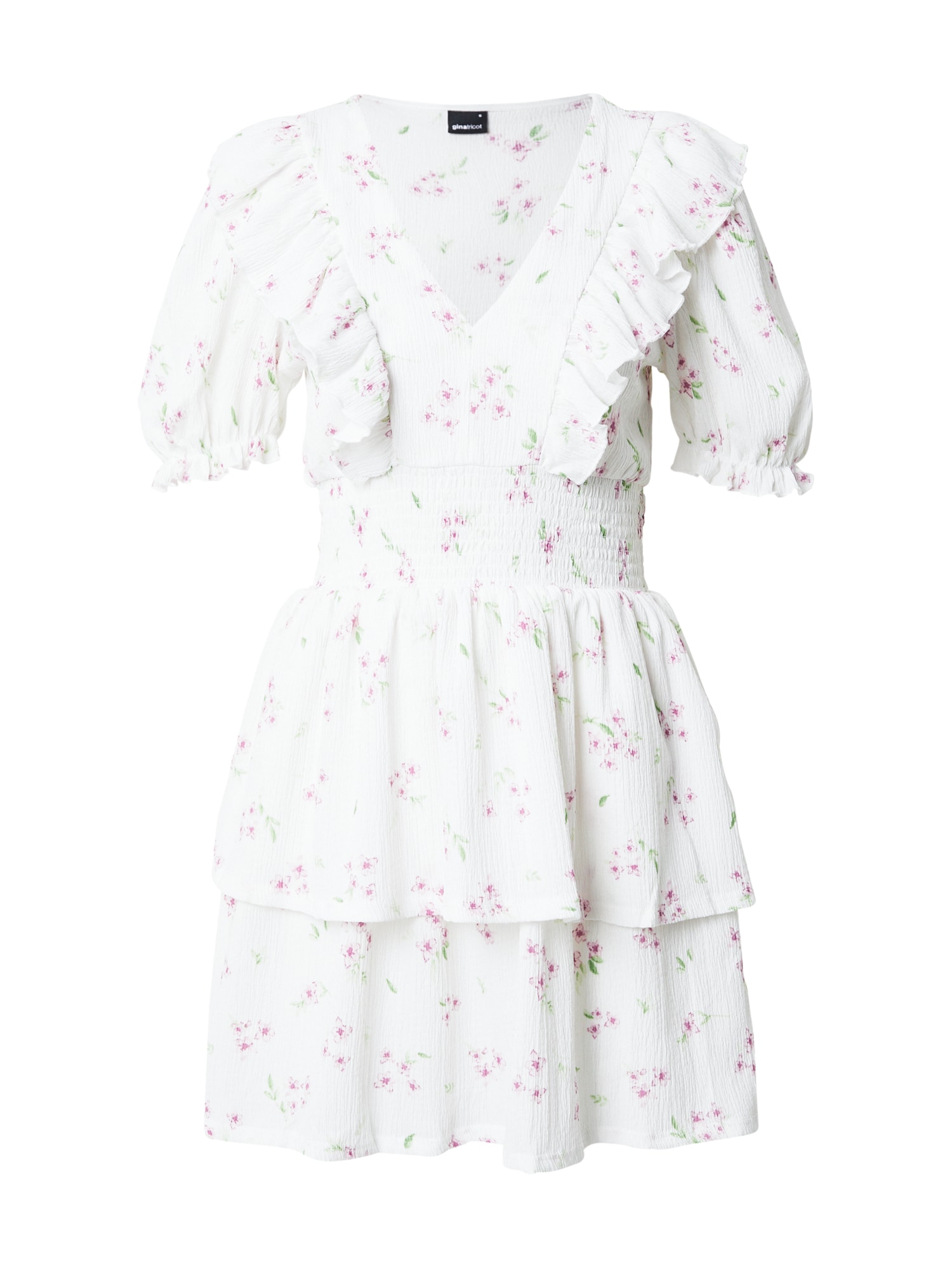 Gina Tricot Rochie  ecru / verde deschis / lila