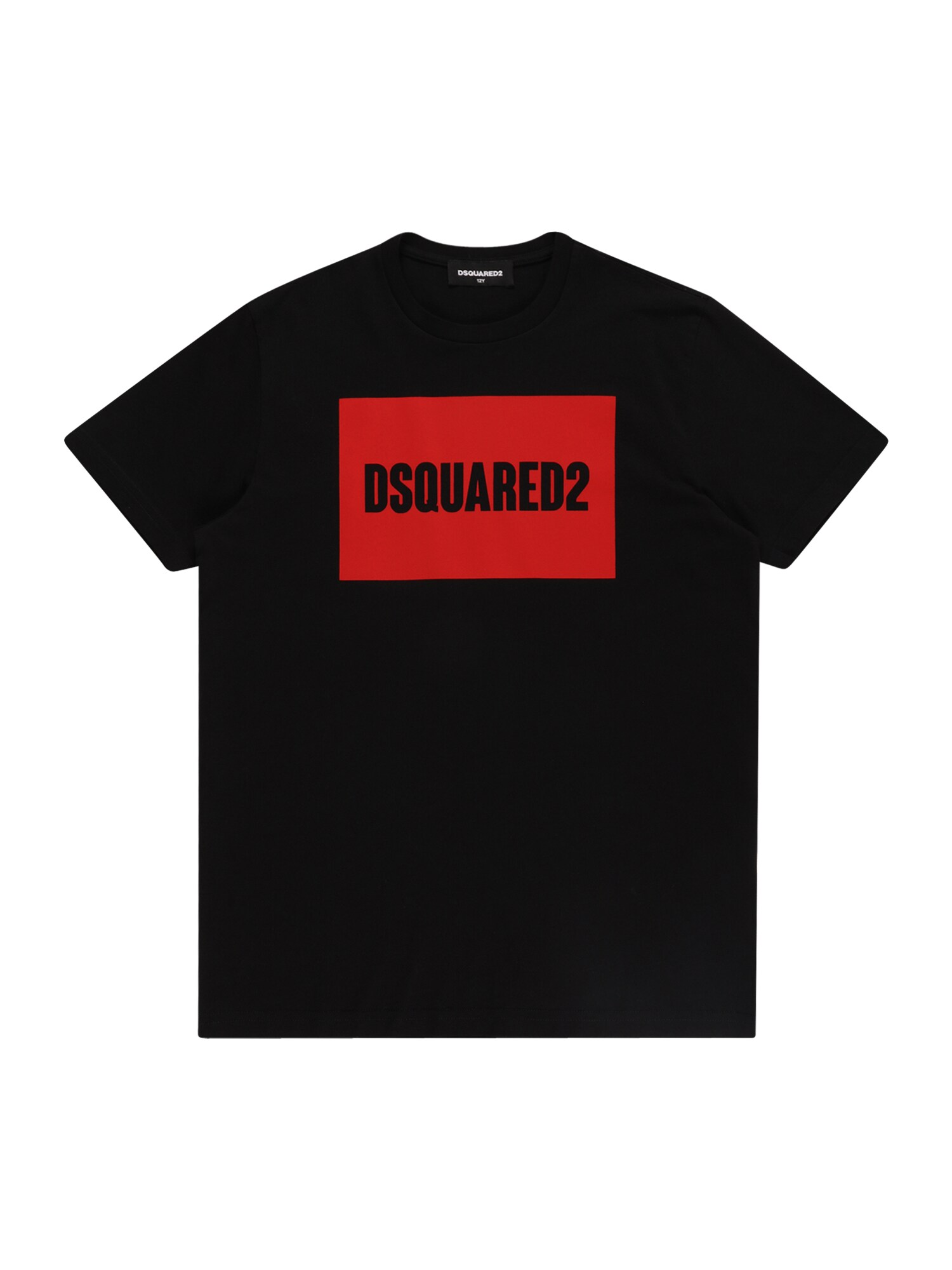 DSQUARED2 Marškinėliai spanguolių spalva / juoda