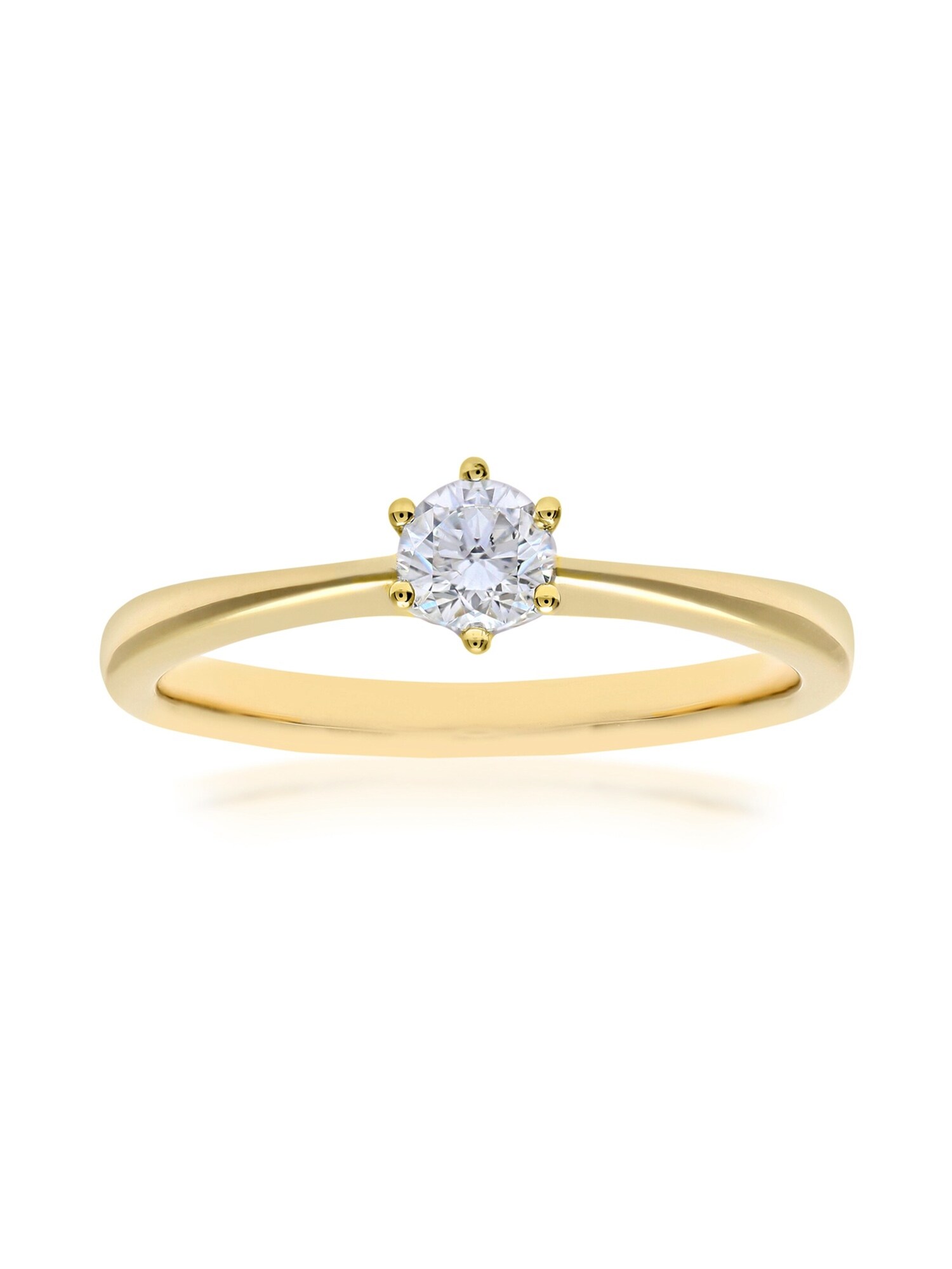 DIAMANT LETERNEL Prsten 'Verlobungsring aus 750 Gelbgold mit 18 Karat Diamant' zlatna