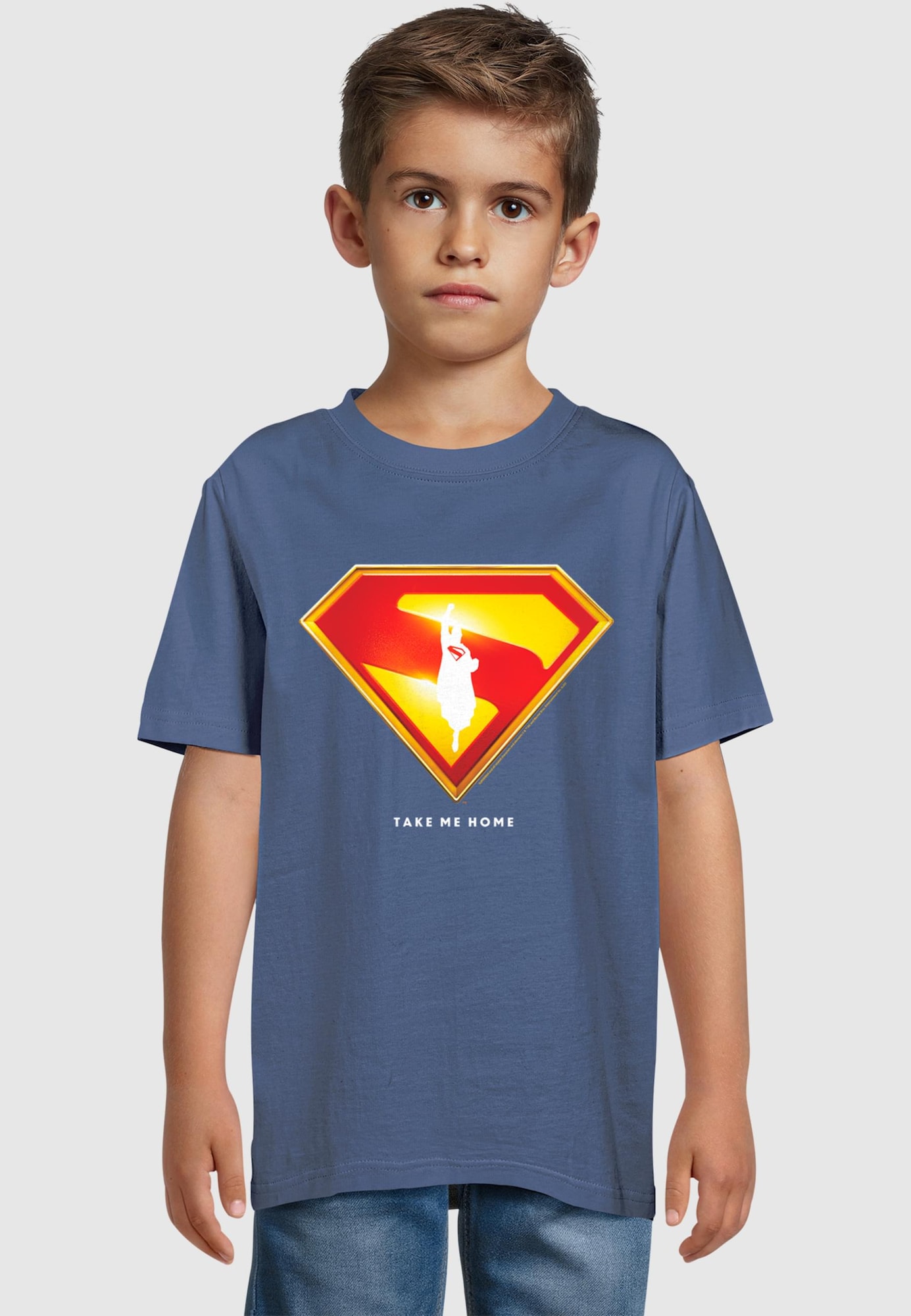Thumbnail - ABSOLUTE CULT Kids Superman Logo Take Me Home Basic T-Shirt