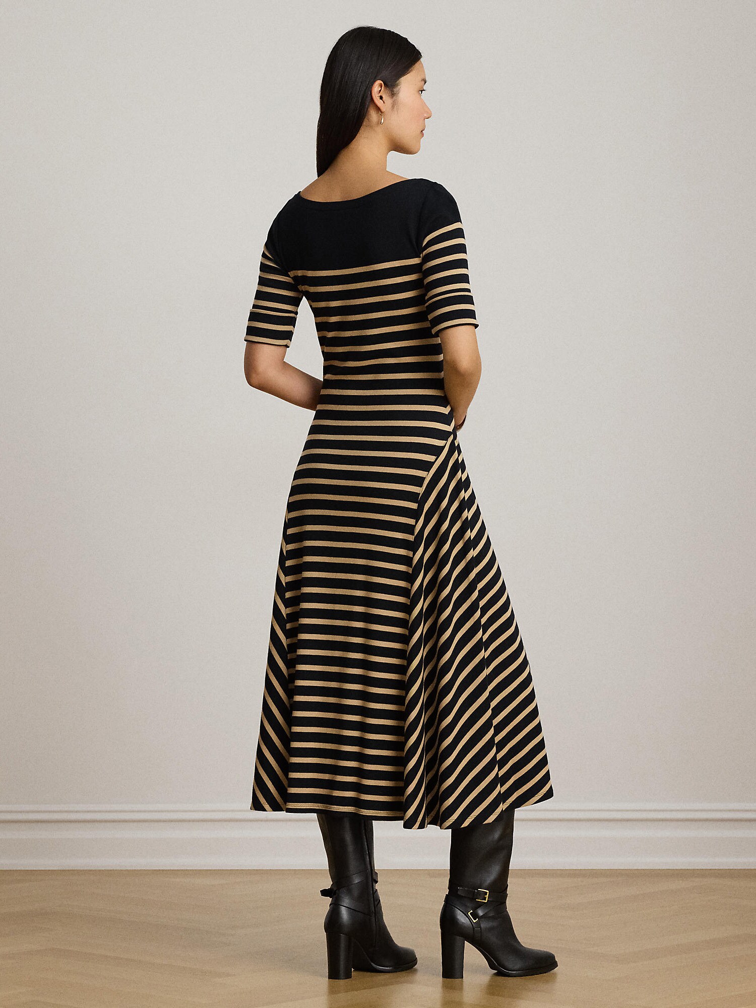 Lauren Ralph Lauren Vestido de punto  beige / negro – imagen 3