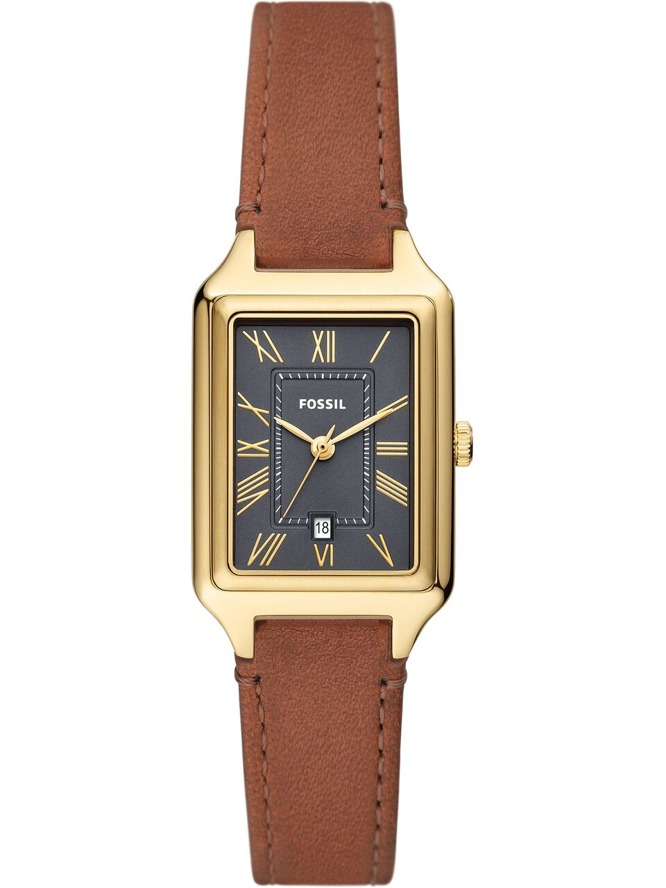 Analog klocka 'RAQUEL' brun / guld