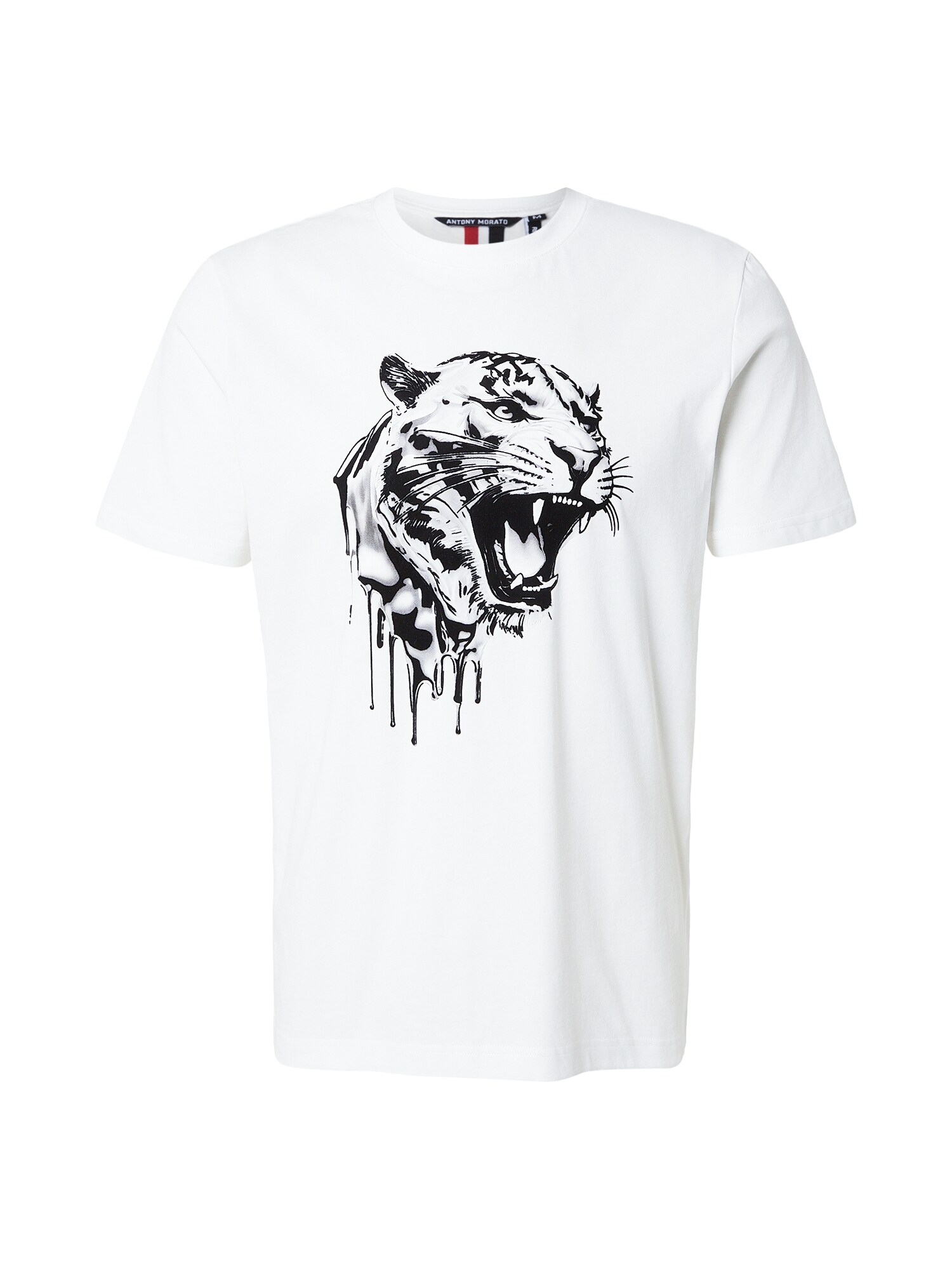 ANTONY MORATO Tricou  gri deschis / negru / alb