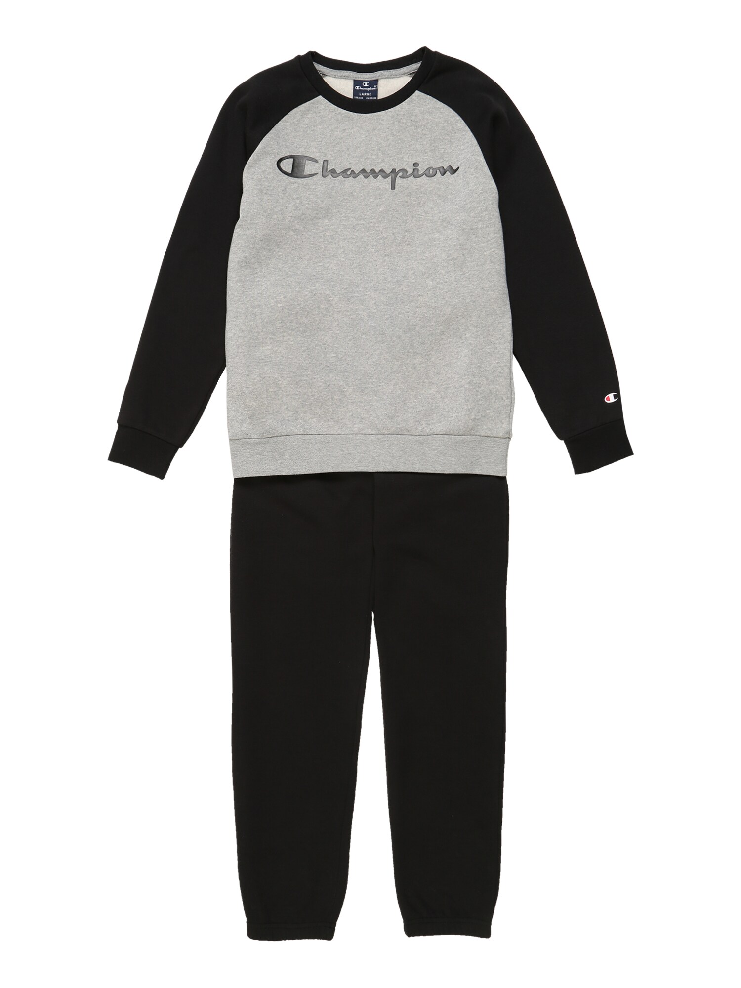 Champion Authentic Athletic Apparel Laisvalaikio kostiumas  margai pilka / juoda