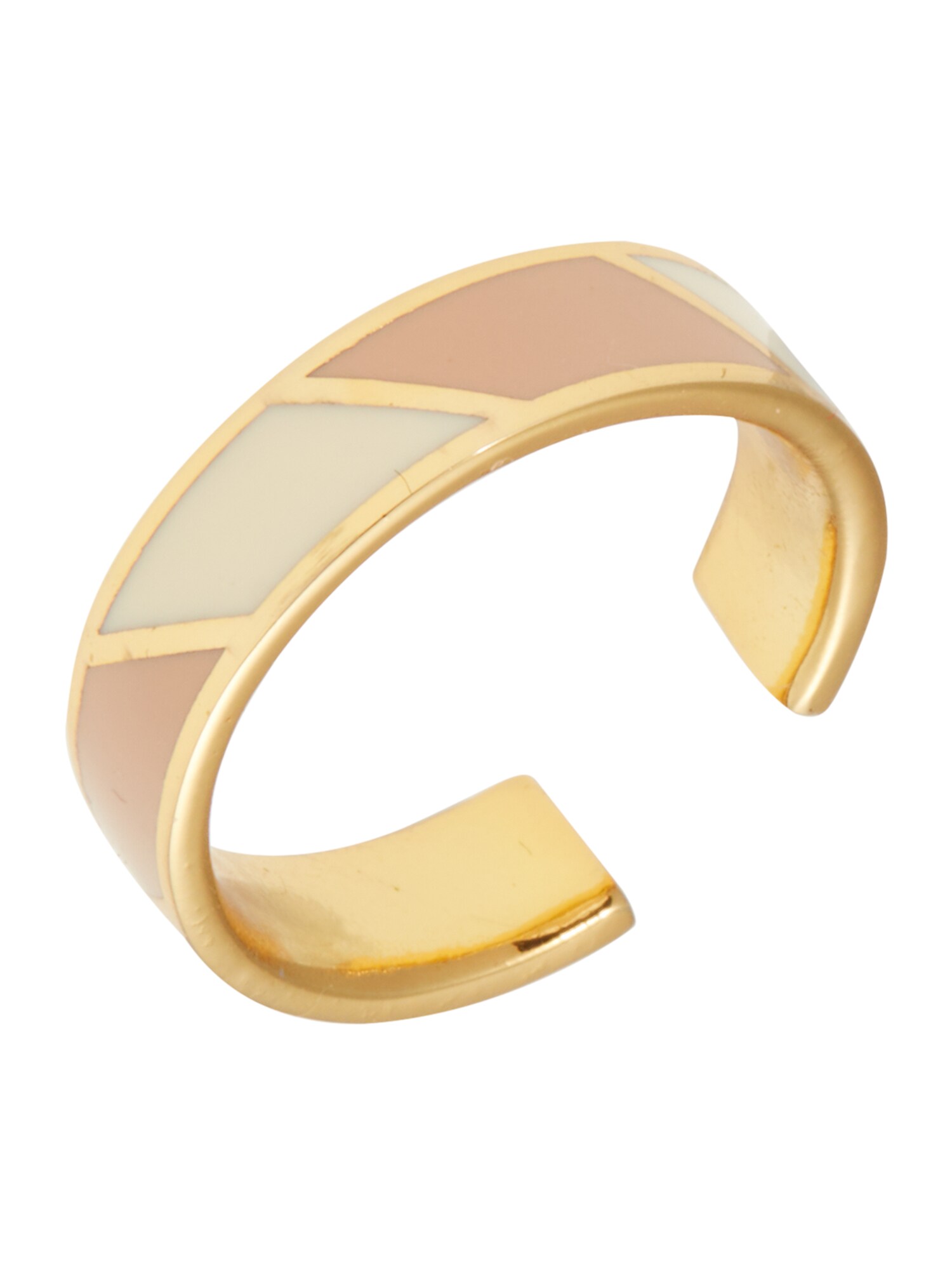 Design Letters Žiedas smėlio spalva / rožinė / auksas