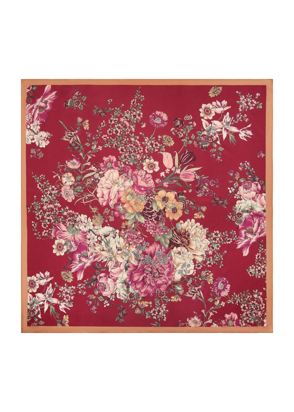 Scarf 'MARLA' ljusbrun / jade / gammalrosa