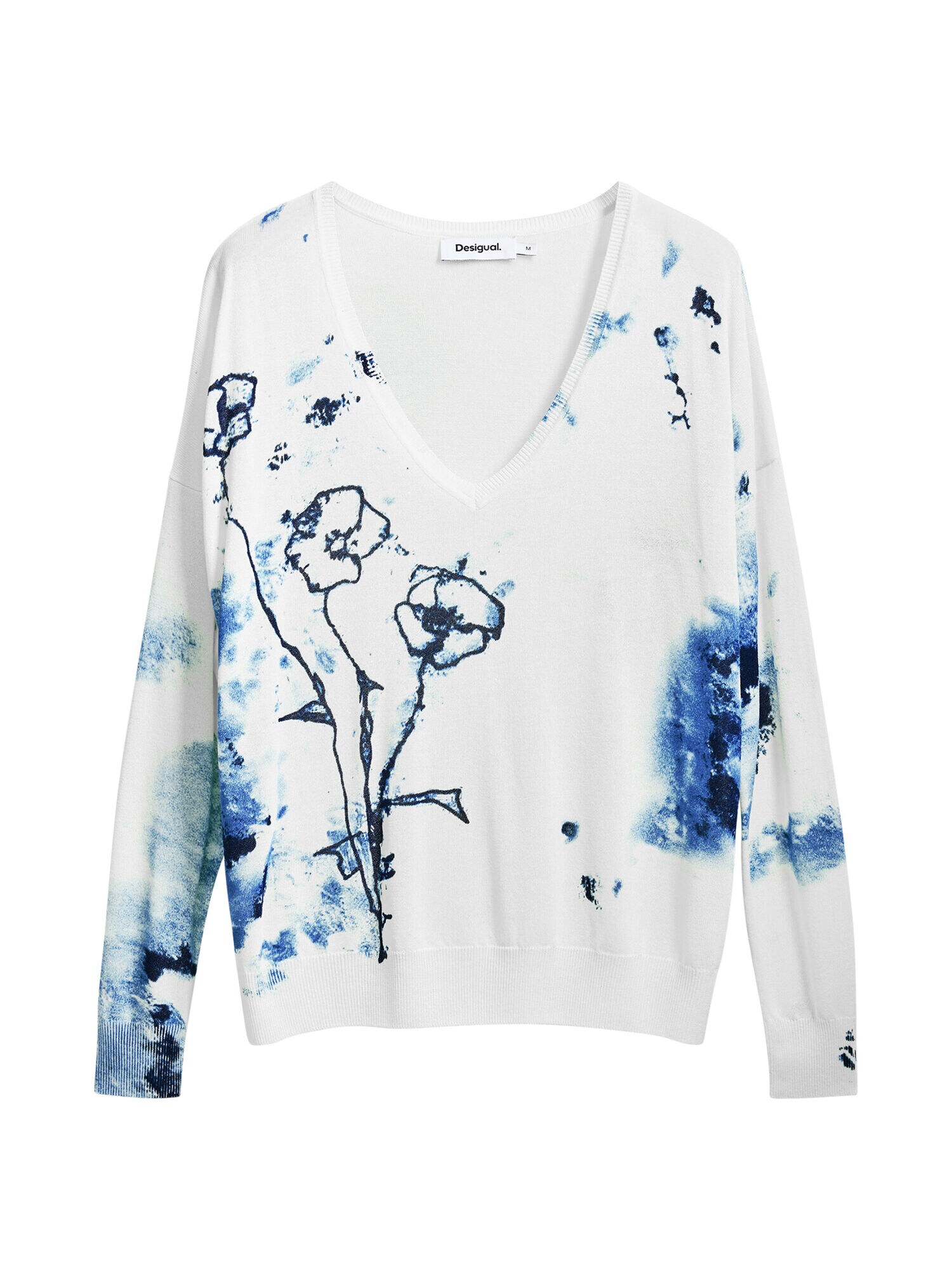 Desigual Pulóver 'Poppy'  tengerészkék / sötétkék / fehér akciós termékkép 1
