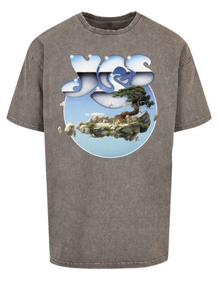 F4NT4STIC Shirt ‘Yes Chrome Island’ Lichtblauw / Grijs / Donkergroen / Wit