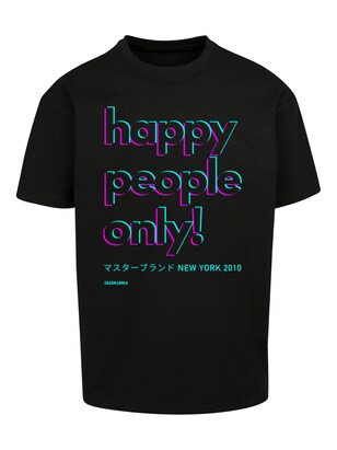 F4NT4STIC Shirt ‘Happy people only New York’ Mintgroen / Lila / Zwart