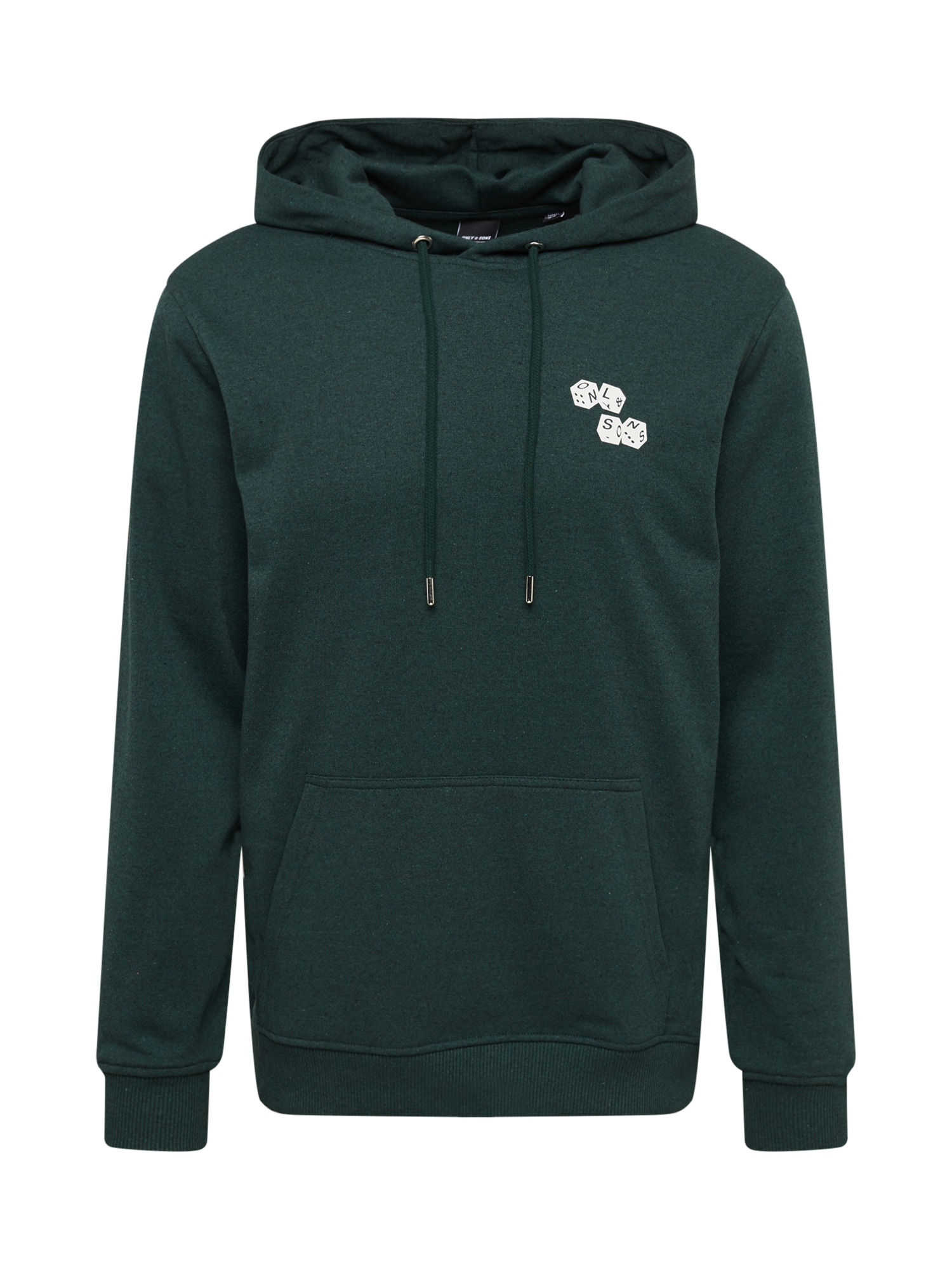 Only & Sons Only & Sons Sweatshirt 'AWKWARD' dunkelgrün / weiß