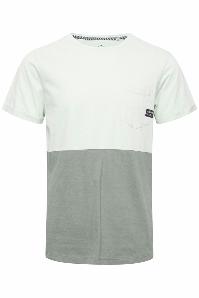 11 Project Shirt 'Alfie' Herren Größe L taupe / pastellgrün