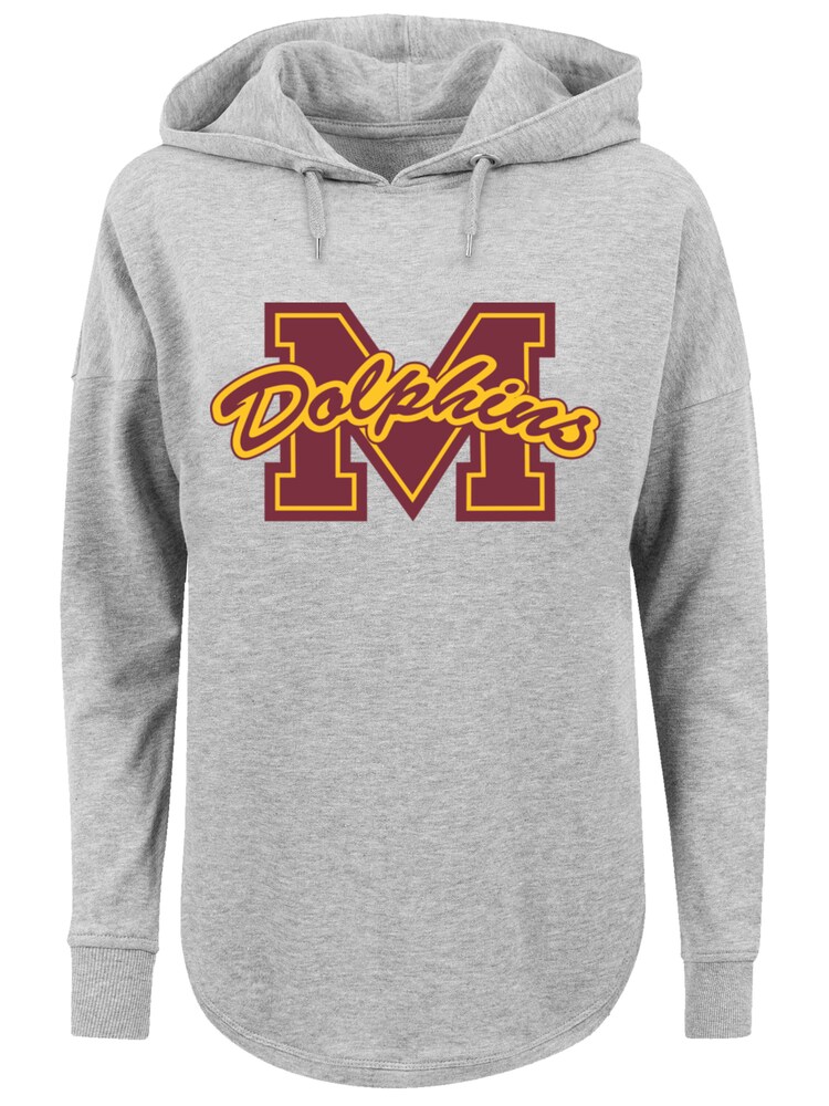 F4NT4STIC Sweatshirt 'Sex Education M Dolphins Netflix TV Series' Damen Größe XS gelb / graumeliert / burgunder